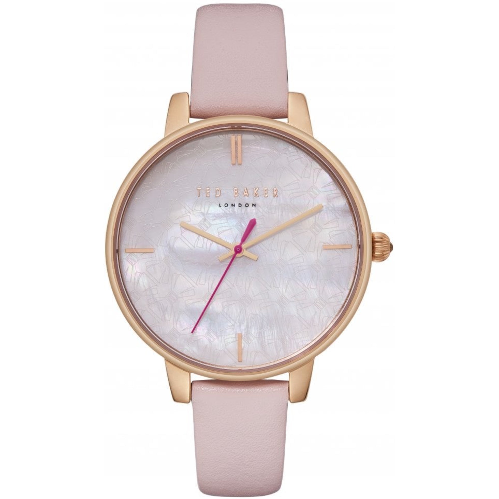 Ted Baker Kate Rose Gold Steel Case Pink Leather Strap Ladies Watch TE50272006 38mm
