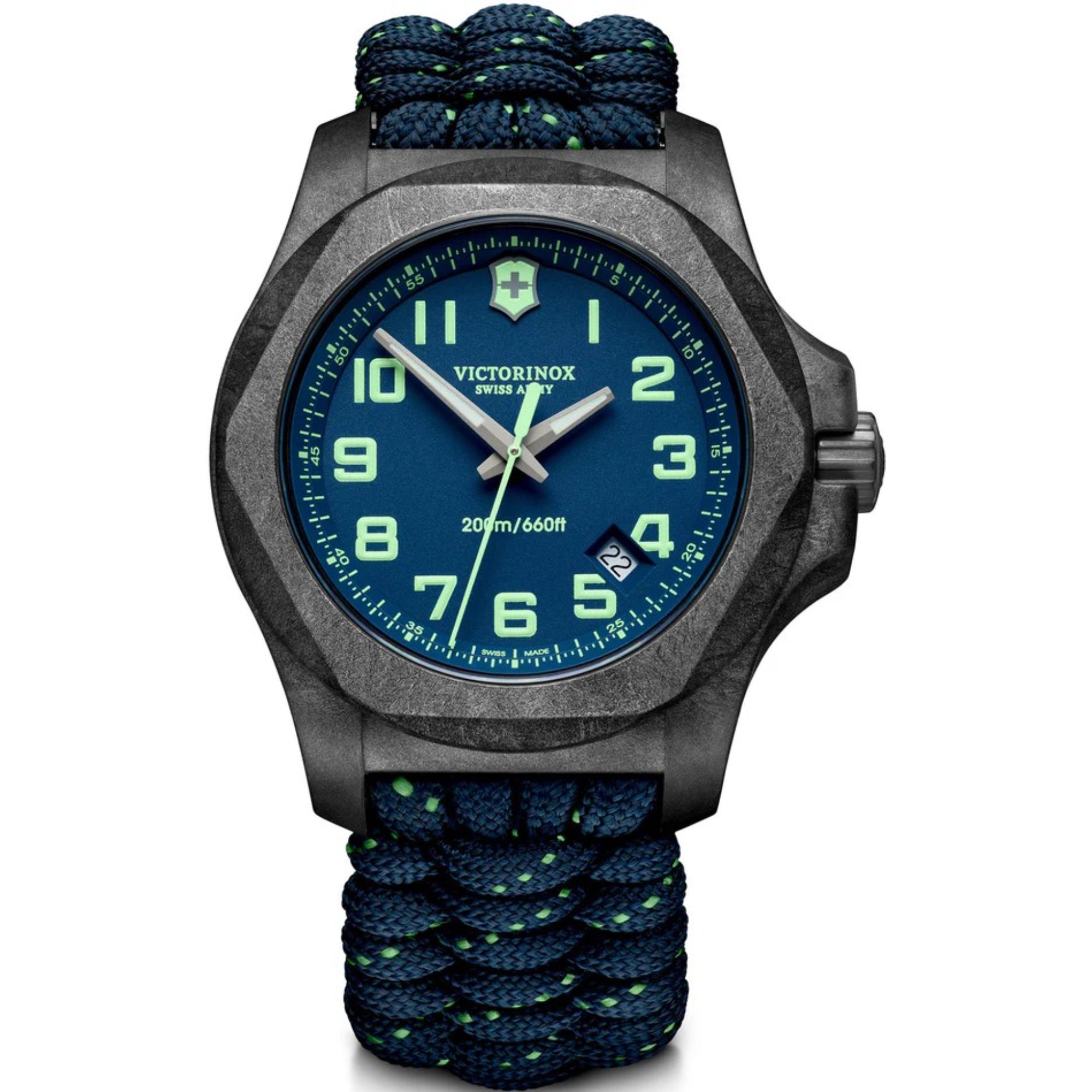 Victorinox I.N.O.X Grey Carbon Case Space Tested Super Luminova Men's Watch Set 241860