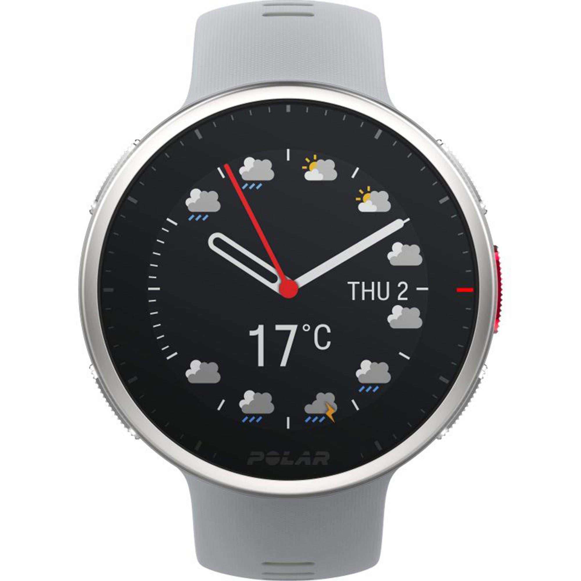 Polar Vantage V2 Quartz Digital Dial Grey Rubber Strap Smartwatch 90083651