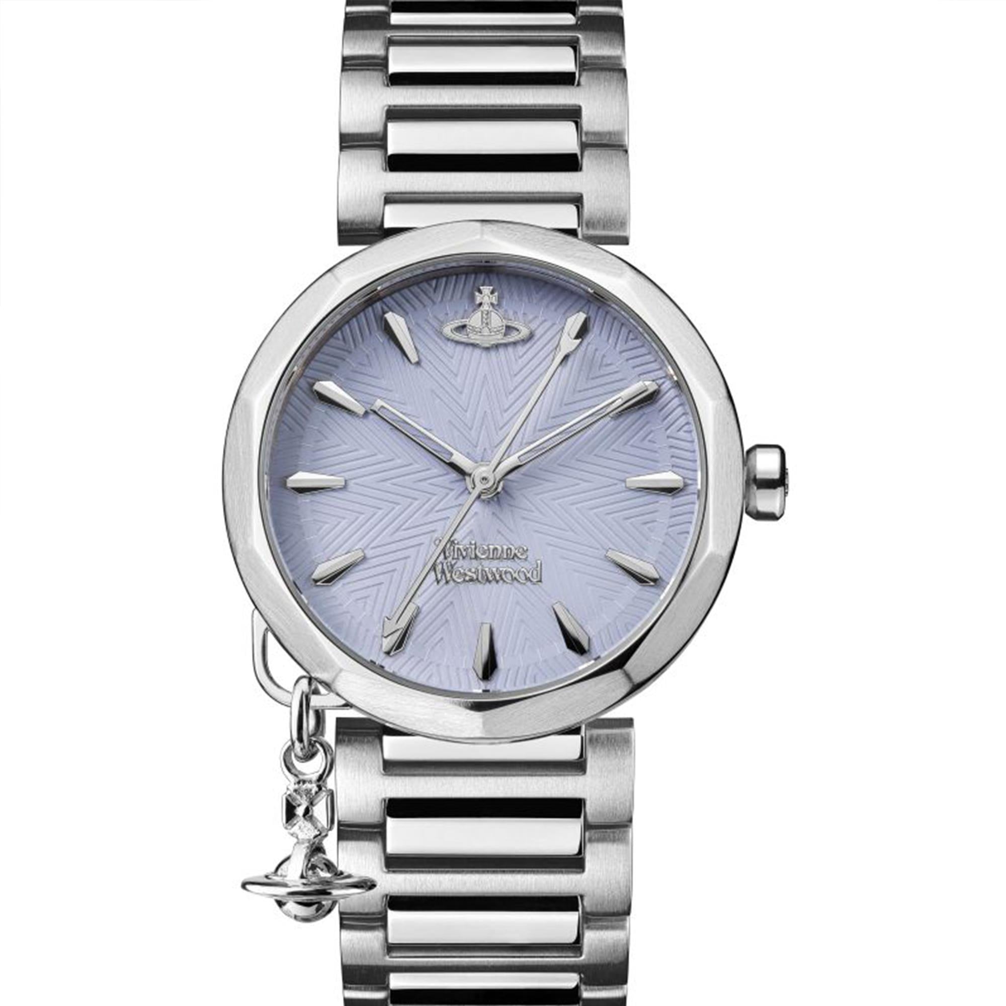 Vivienne Westwood Poplar Quartz Blue Dial Steel Strap Women's Watch VV246LBLSL