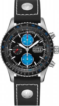 Hamilton Khaki Aviation Converter Air Zermatt Limited Edition Automatic Black Dial and Leather Strap Men's Watch H76706730