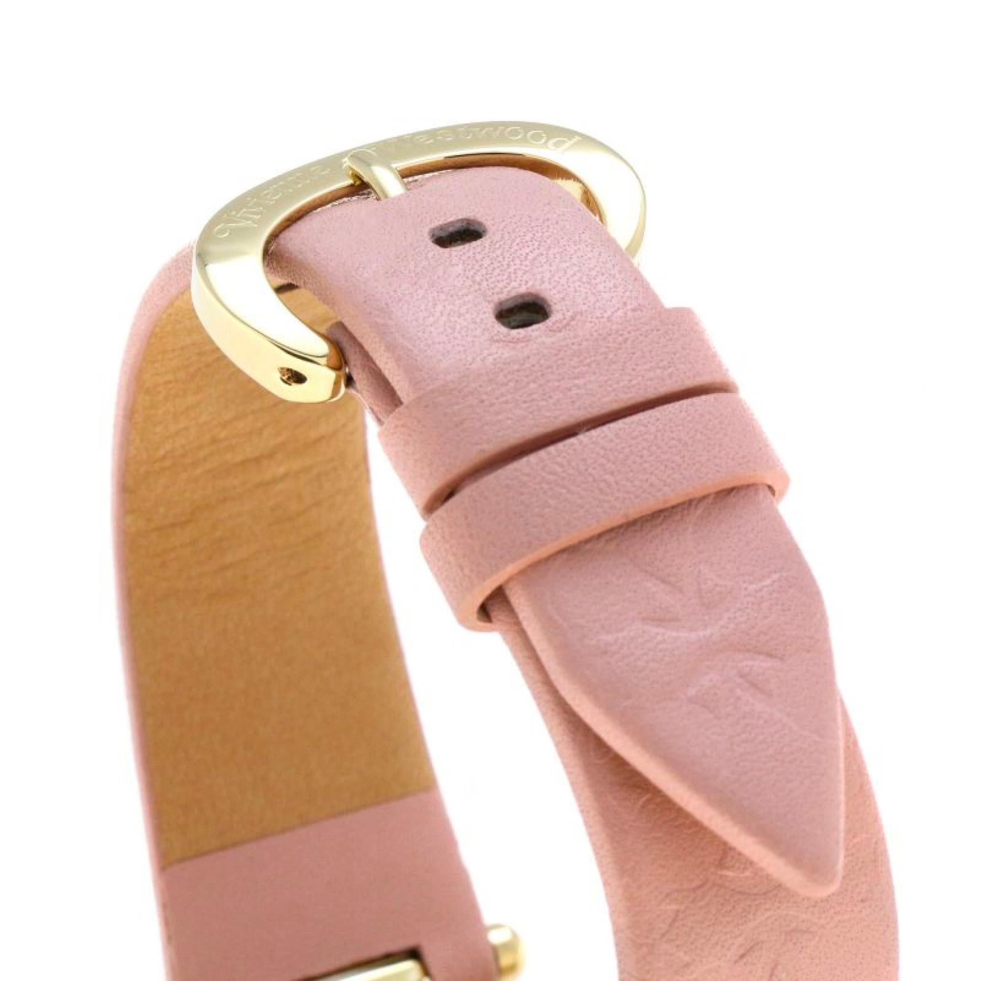Vivienne Westwood Orb II Pink Dial Leather Strap Women's Watch VV006PKPK