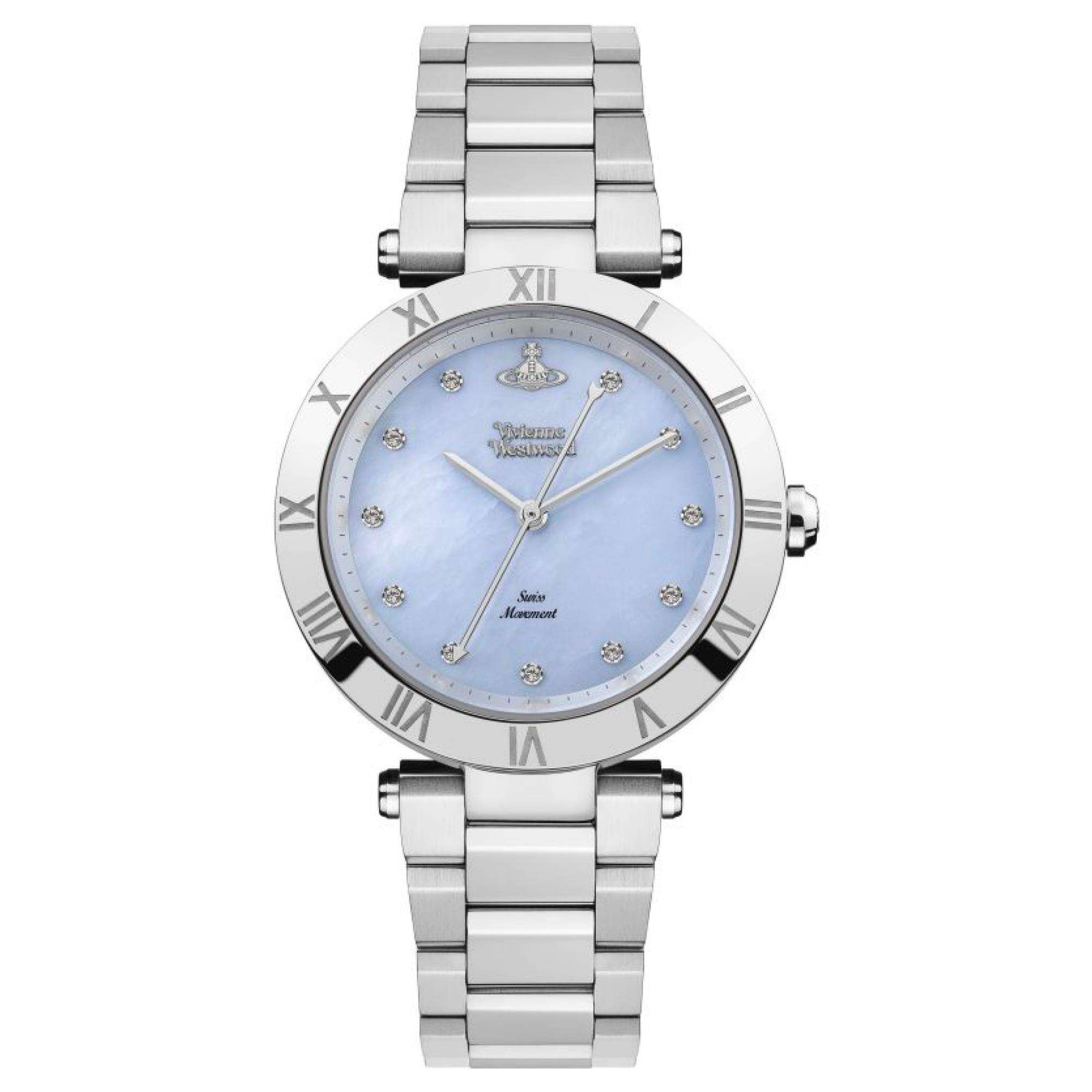 Vivienne Westwood Montagu Quartz Blue Dial Steel Strap Women's Watch VV206BLSL