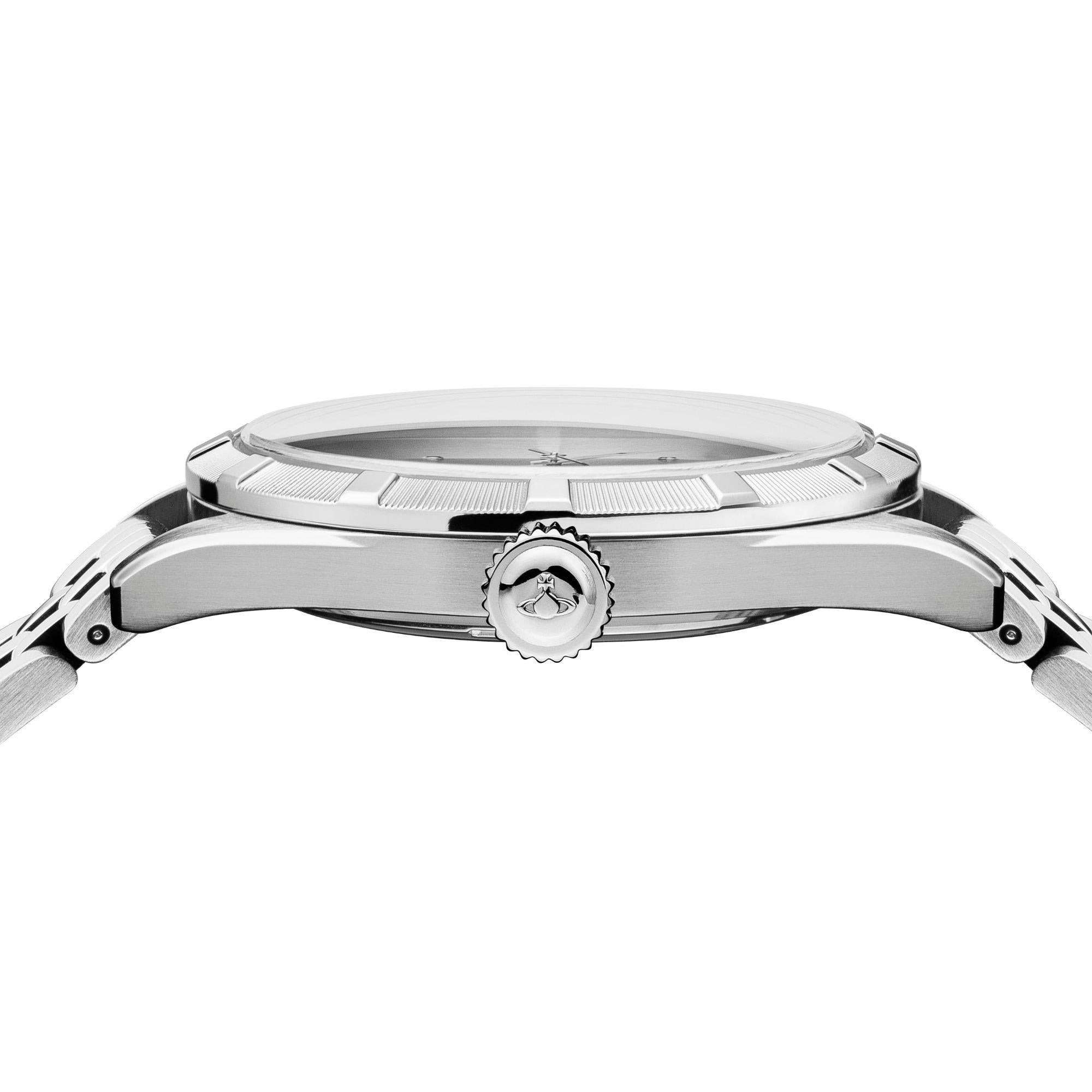 Vivienne Westwood Conduit Quartz Silver Dial Stainless Steel Men's Watch VV192SLSL