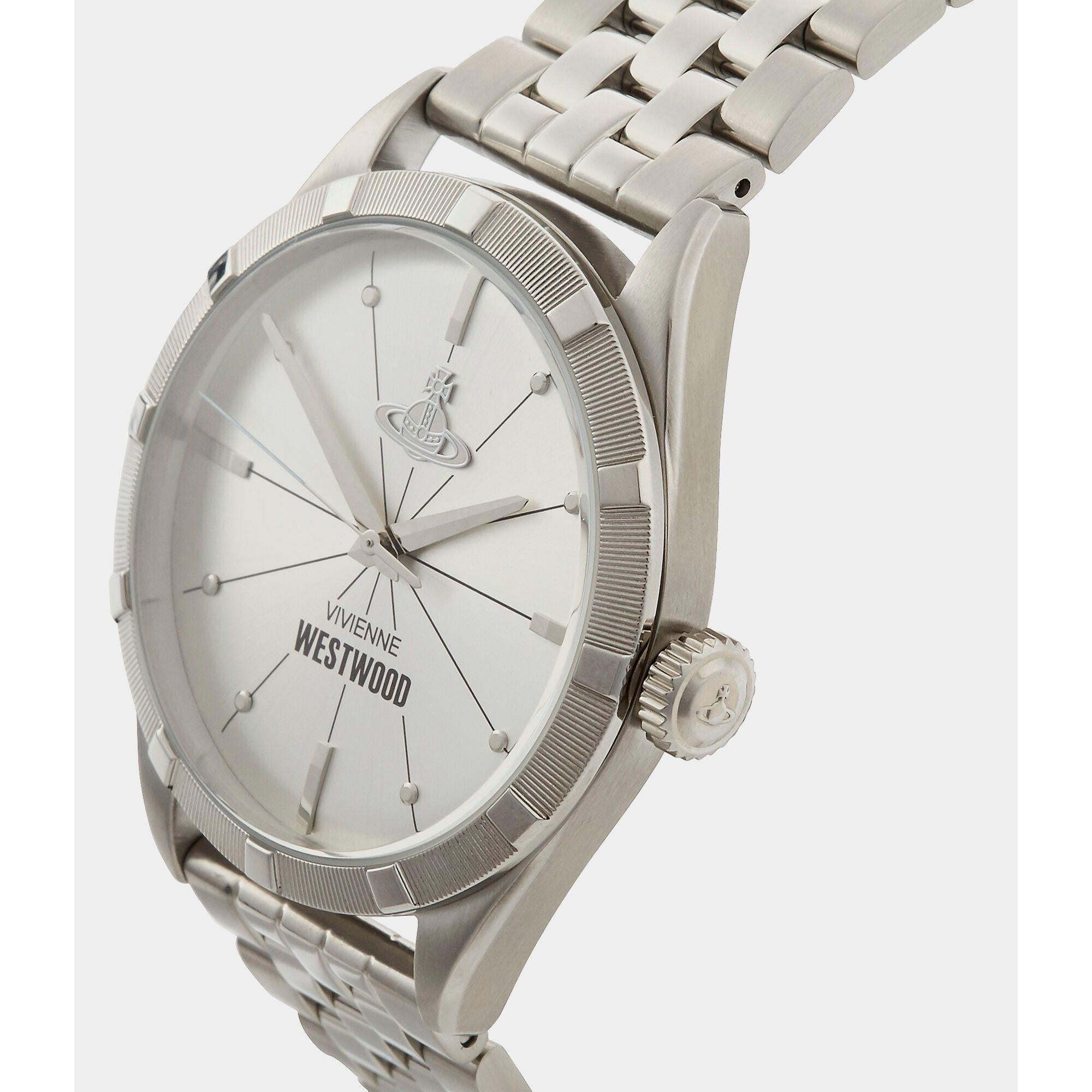 Vivienne Westwood Conduit Quartz Silver Dial Stainless Steel Men's Watch VV192SLSL