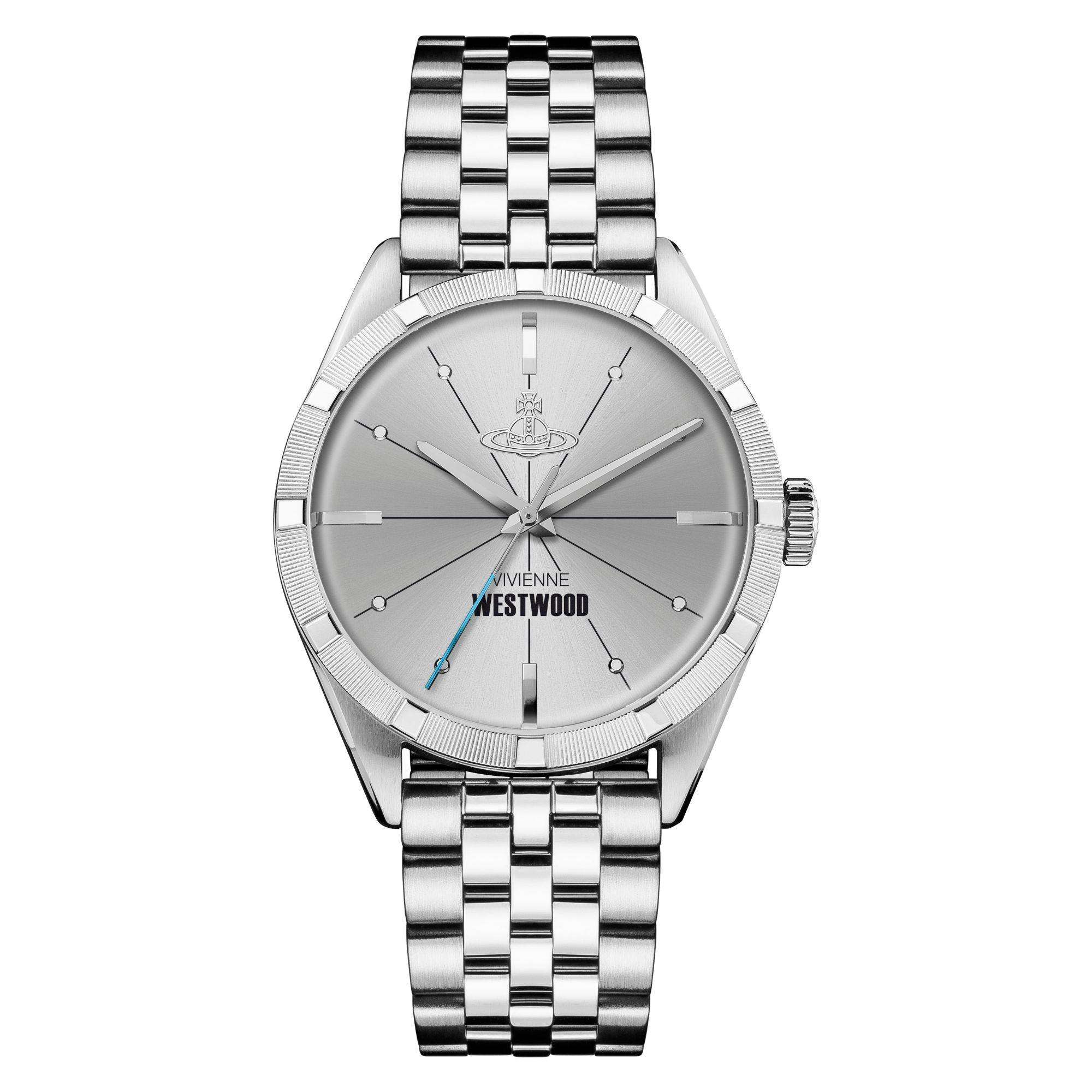 Vivienne Westwood Conduit Quartz Silver Dial Stainless Steel Men's Watch VV192SLSL