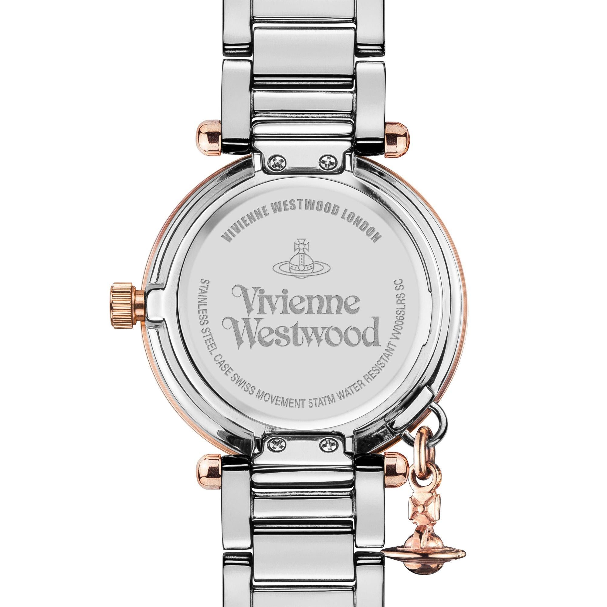 Vivienne Westwood Orb Quartz Silver Dial Two Tone Steel Bracelet Ladies Watch VV006SLRS