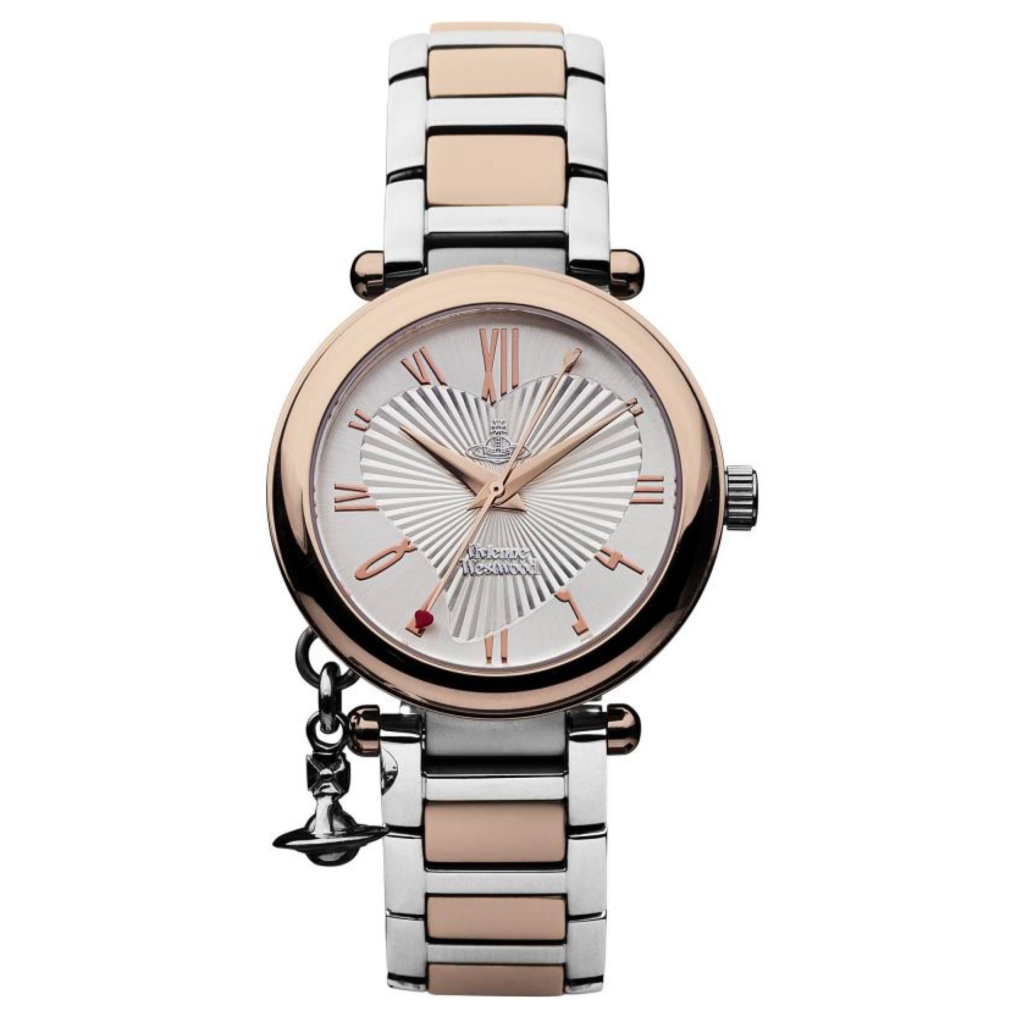 Vivienne Westwood Orb Quartz Silver Dial Two Tone Stainless Steel Bracelet Ladies Watch VV006RSSL
