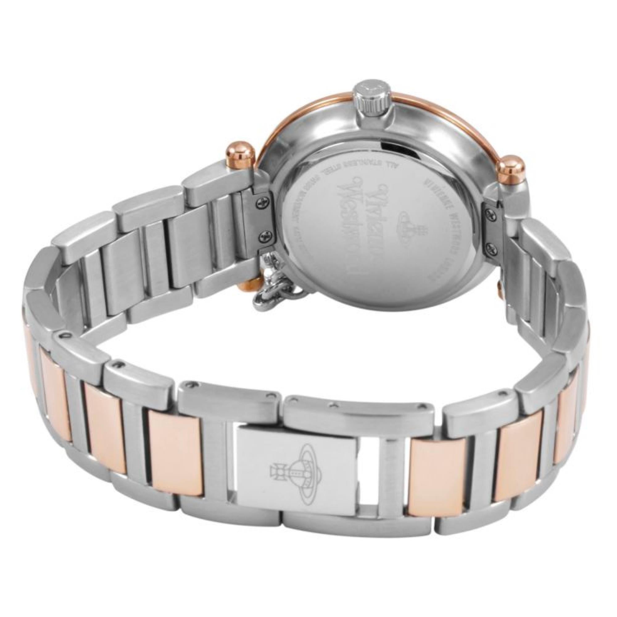 Vivienne Westwood Orb Quartz Silver Dial Two Tone Stainless Steel Bracelet Ladies Watch VV006RSSL