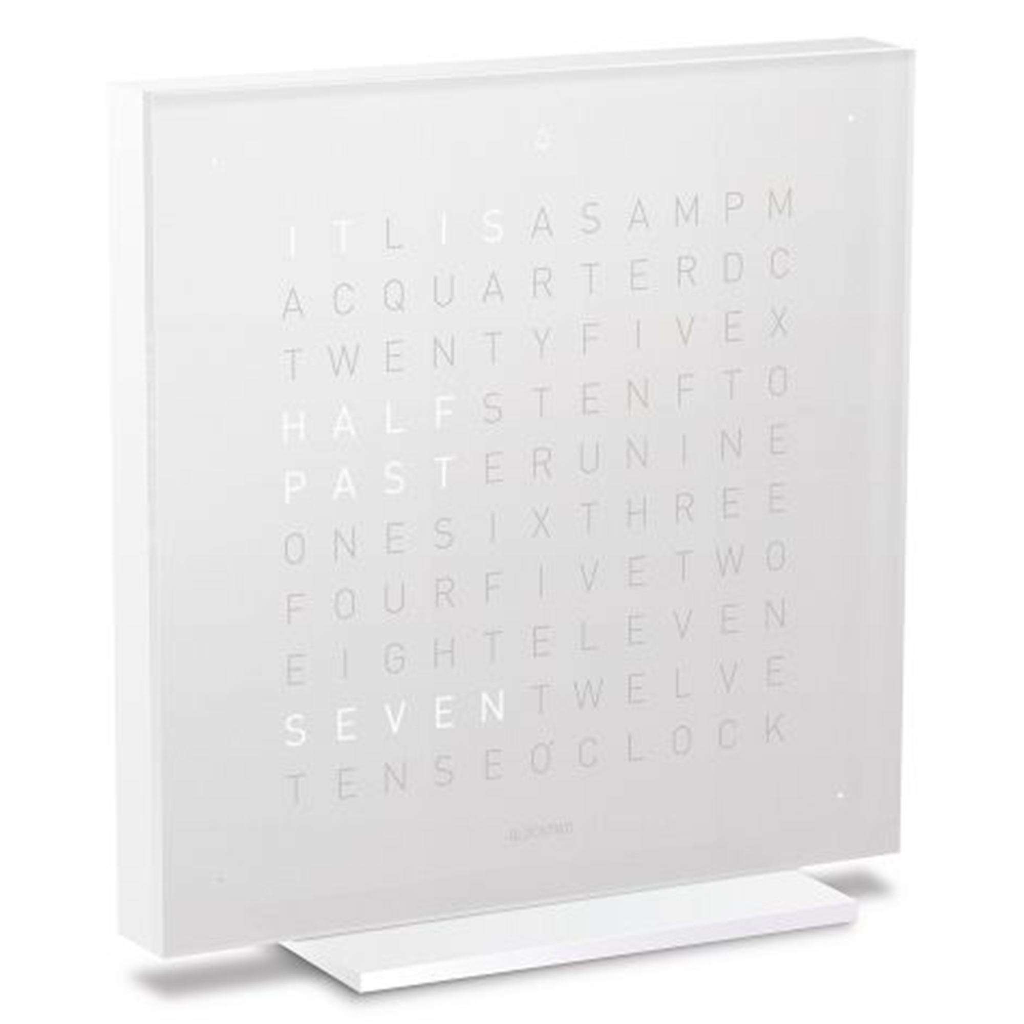 QLOCKTWO TOUCH METAL TABLE CLOCK VANILLA SUGAR FTENVS