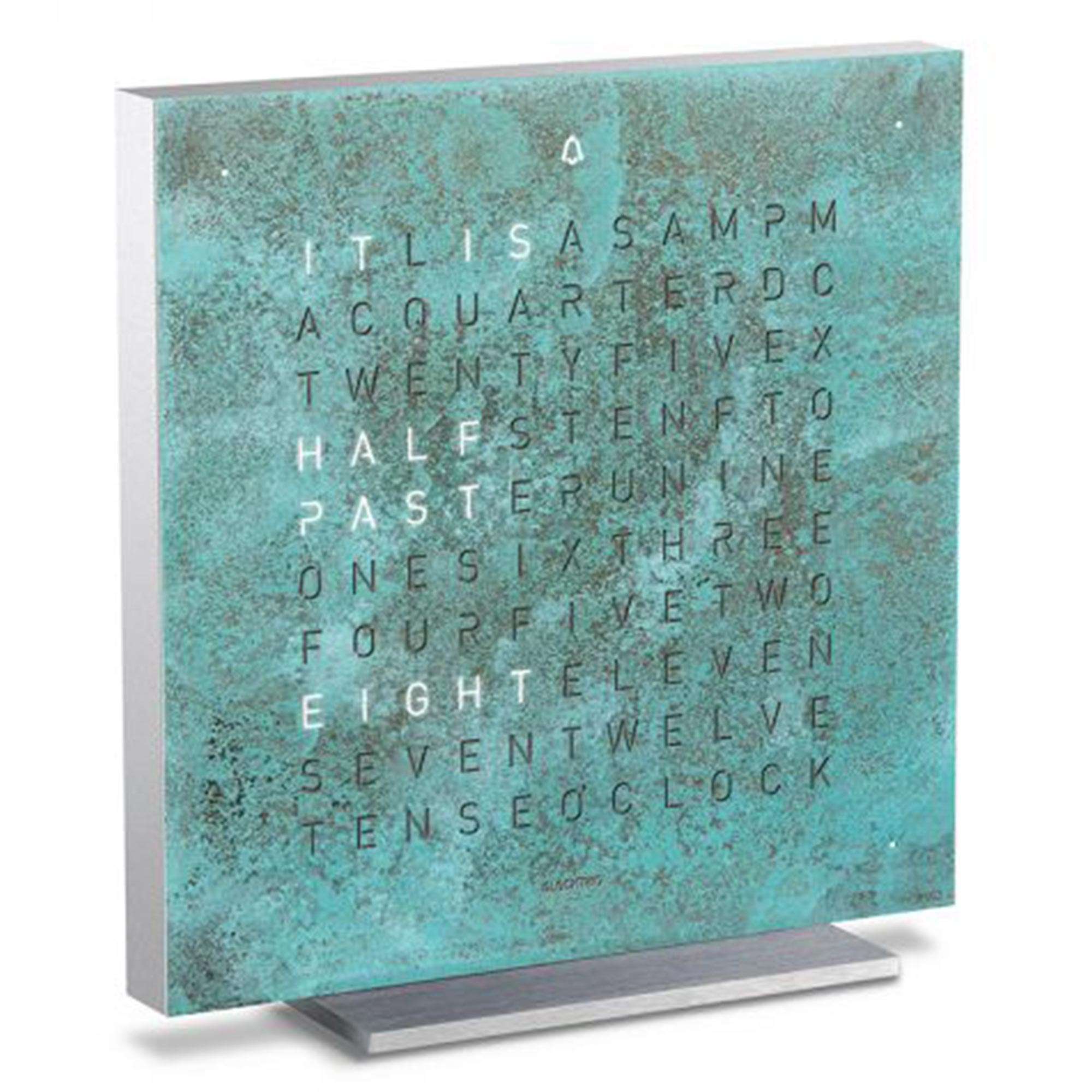 QLOCKTWO TOUCH METAL TABLE CLOCK VINTAGE COPPER FTENVICO