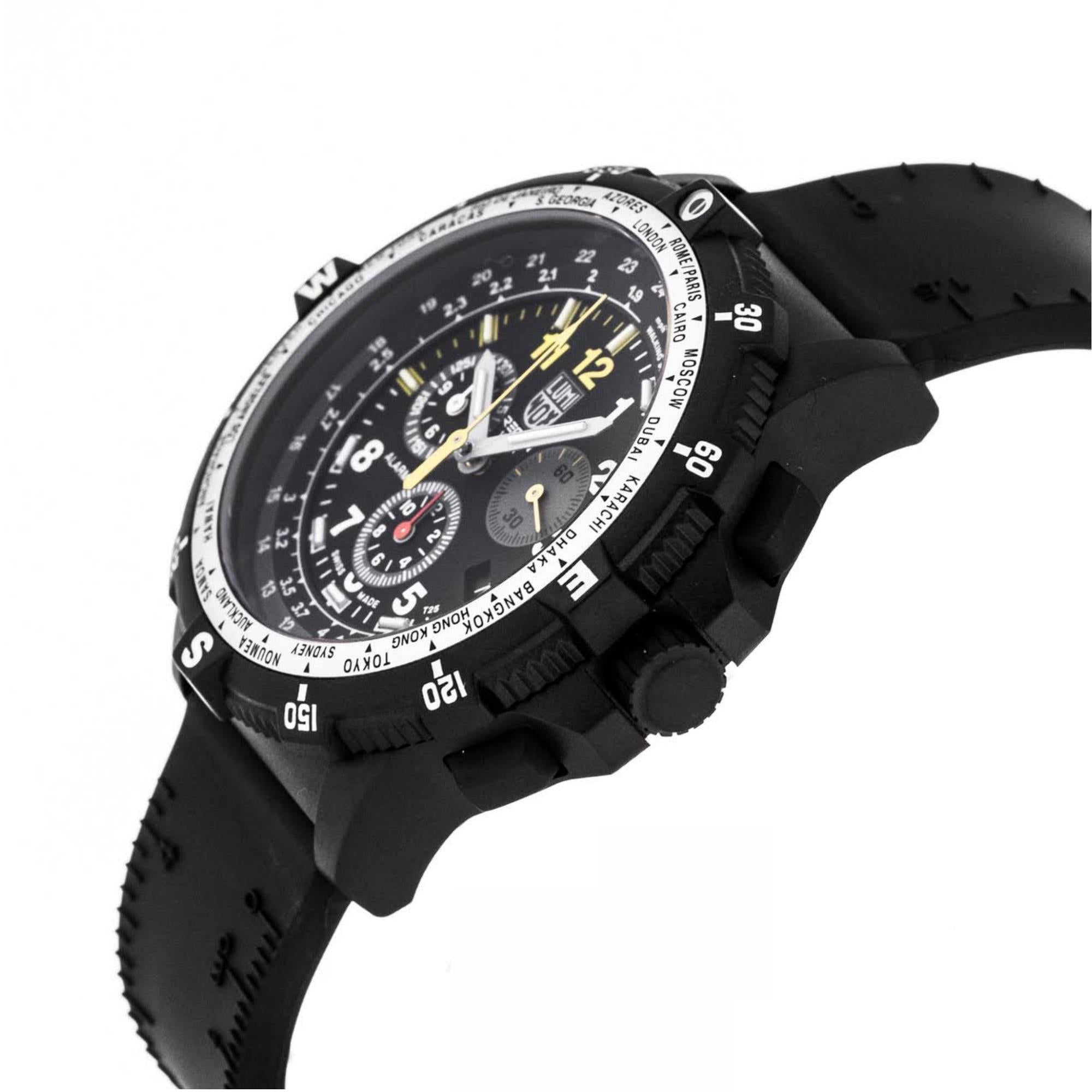 Luminox Recon III Team Leader Chronograph Series D 8840 Black Dial Black Silicone Strap Mens Watch XL.8842.MI.F