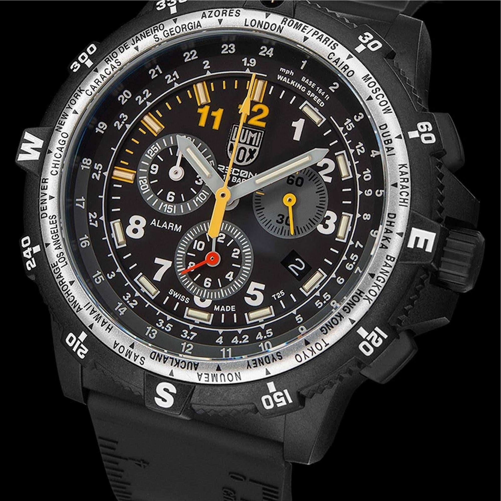Luminox Recon III Team Leader Chronograph Series D 8840 Black Dial Black Silicone Strap Mens Watch XL.8842.MI.F