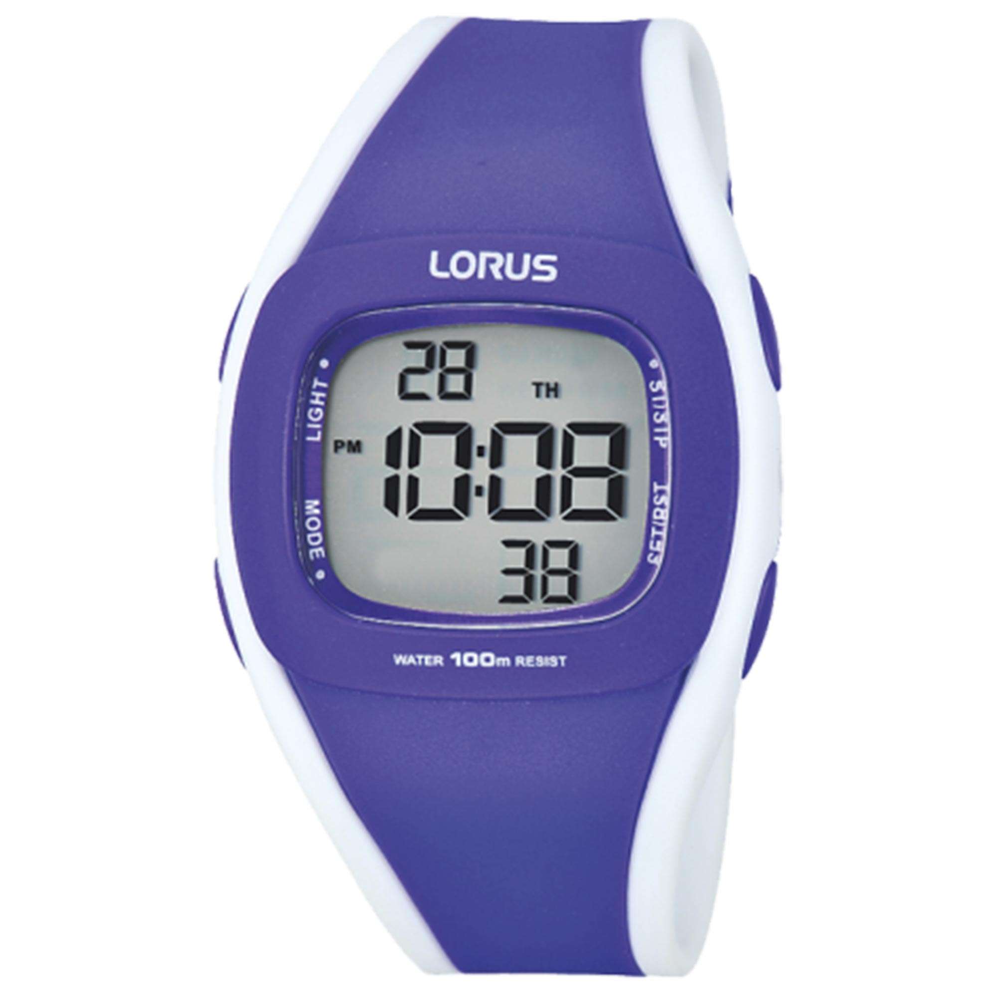 Lorus Multifunction Digital Purple Ladies Watch R2343GX9