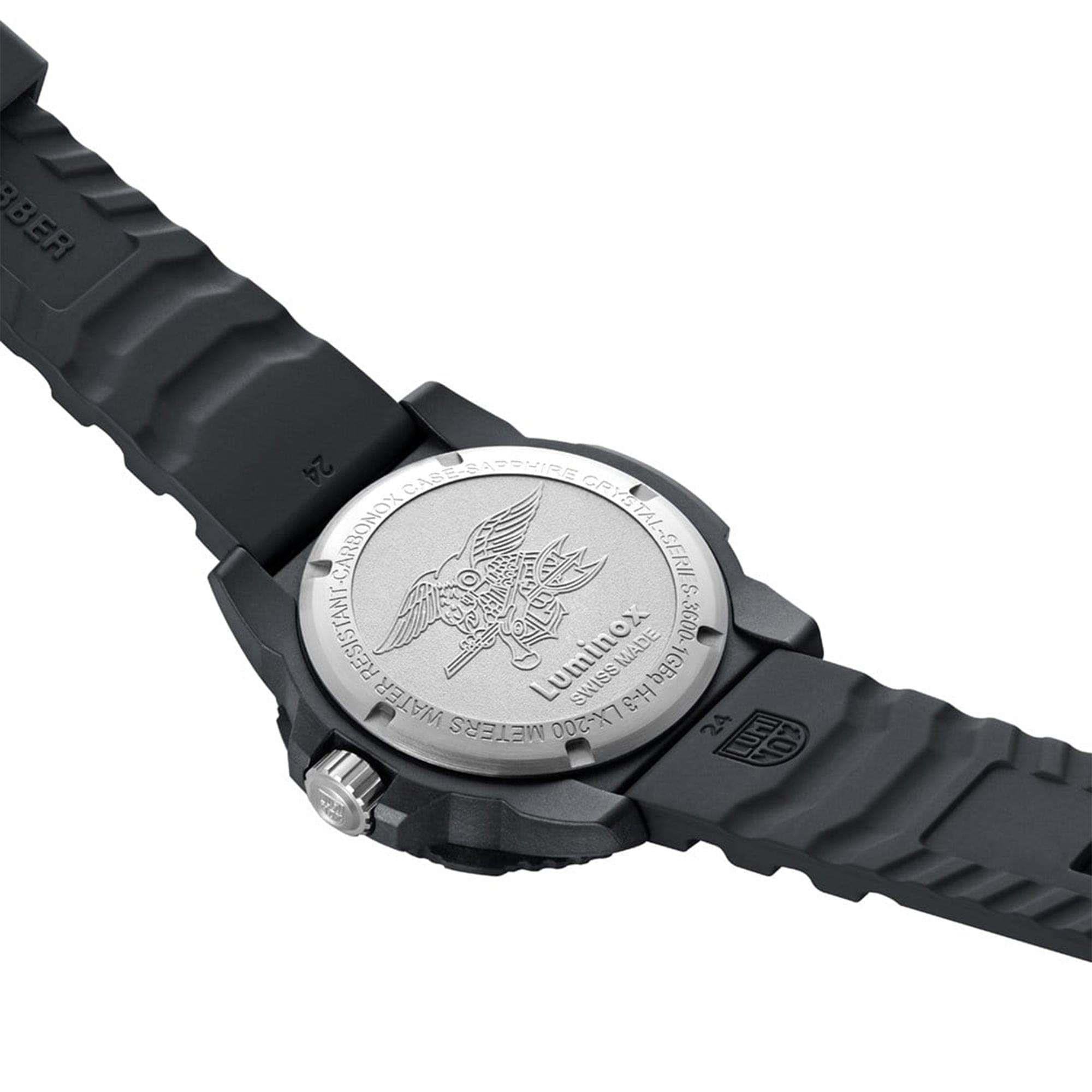 Luminox Navy SEAL 3600 Series Quartz Black Dial Rubber Strap Men's Watch XS.3615