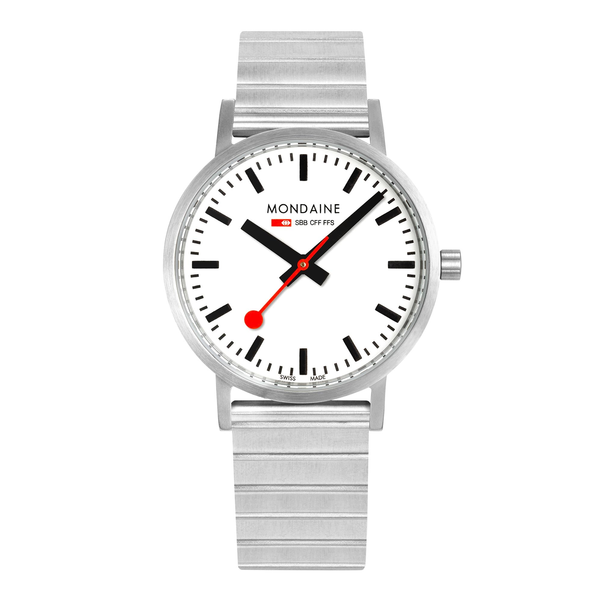Mondaine Classic Quartz White Dial Stainless Steel Bracelet Men's Watch A660.30360.16SBJ
