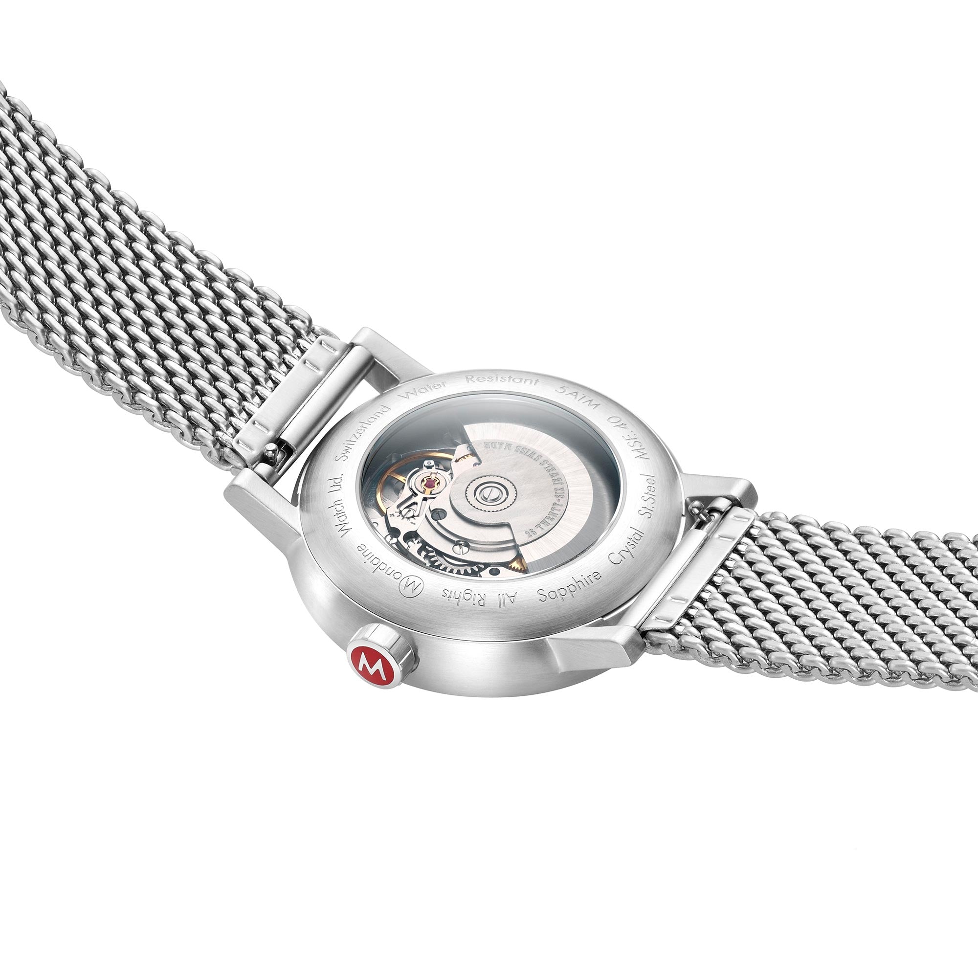 Mondaine Evo2 Automatic White Dial Stainless Steel Bracelet Men's Watch MSE.40610.SM