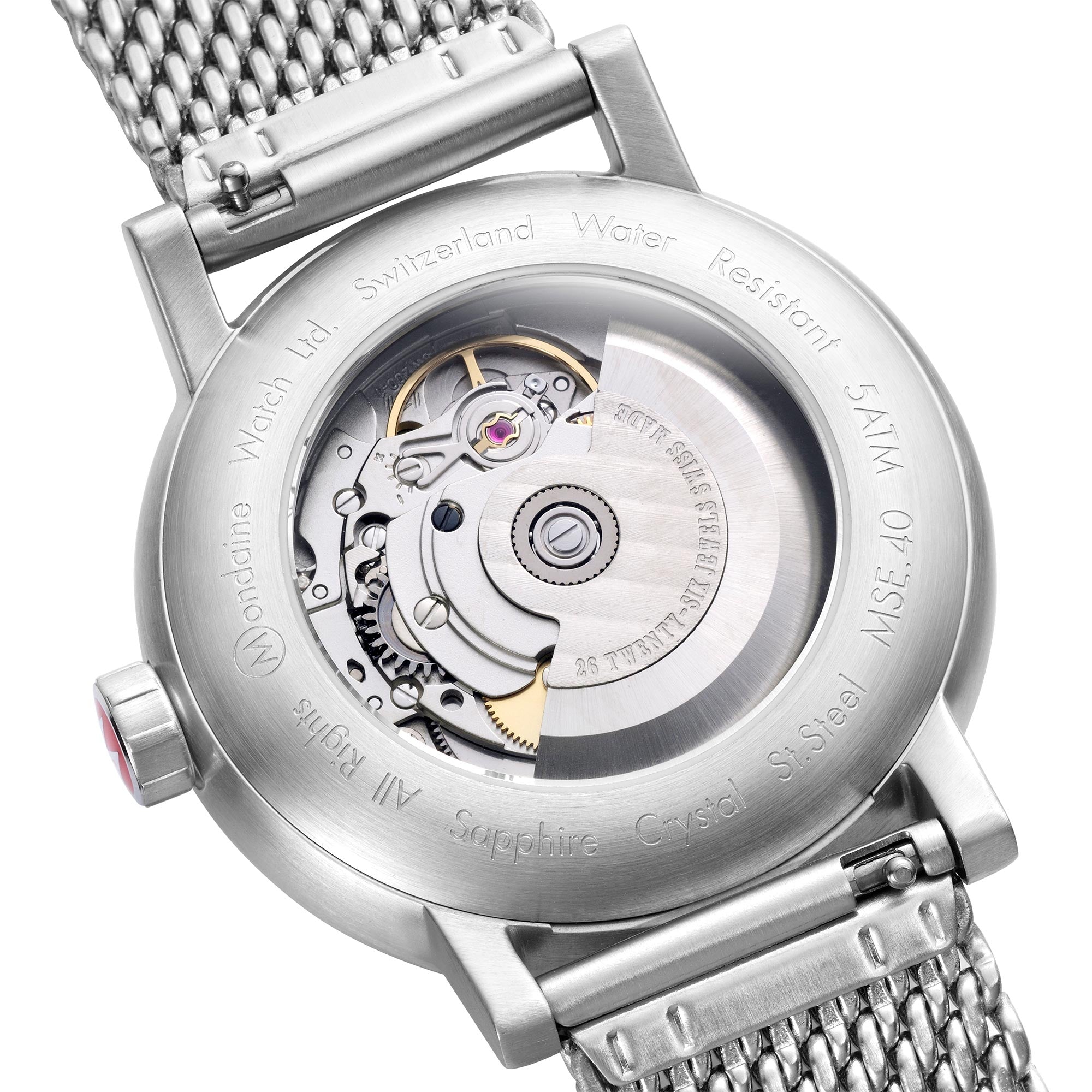 Mondaine Evo2 Automatic White Dial Stainless Steel Bracelet Men's Watch MSE.40610.SM