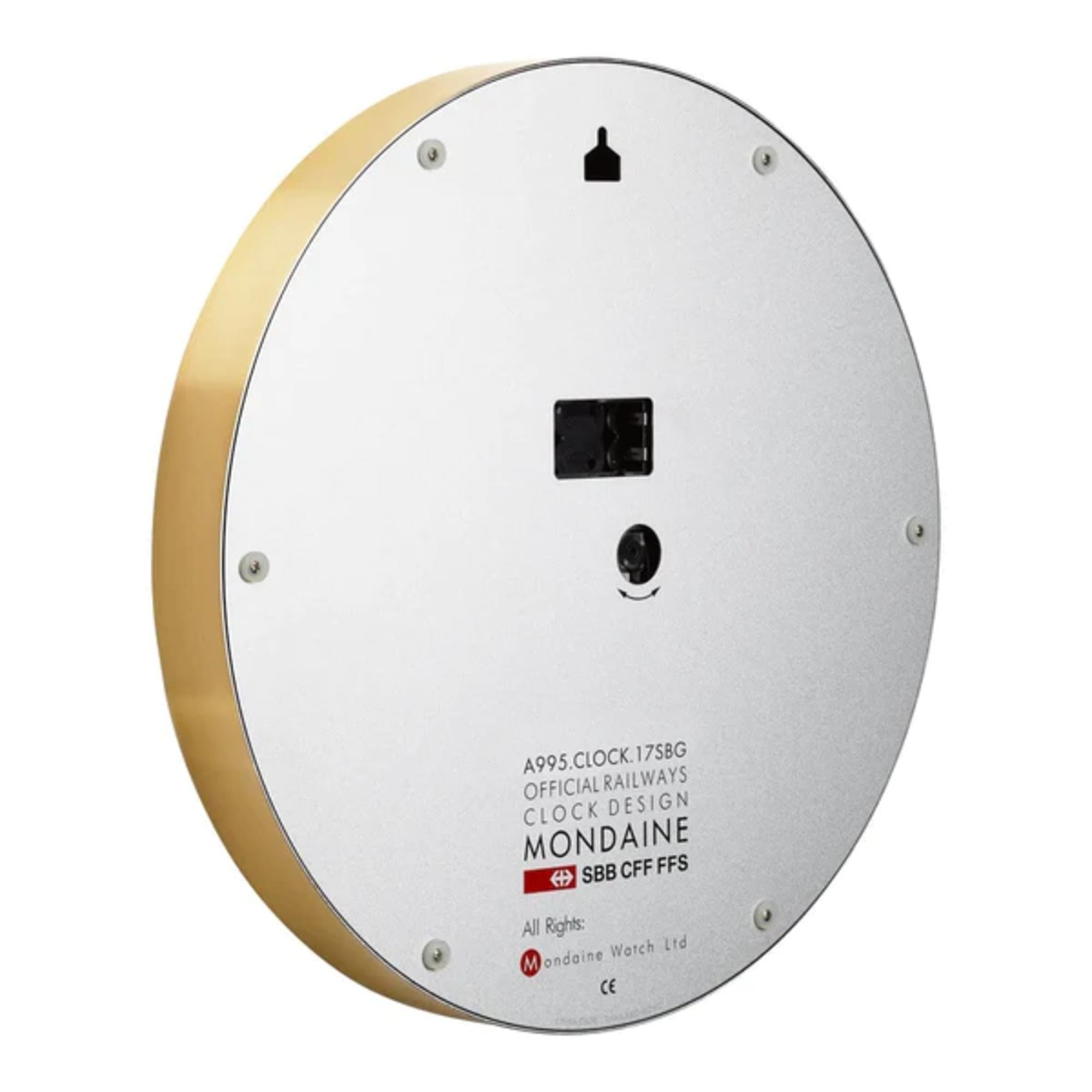 Mondaine Gold Wall Clock A990.CLOCK.17SBG