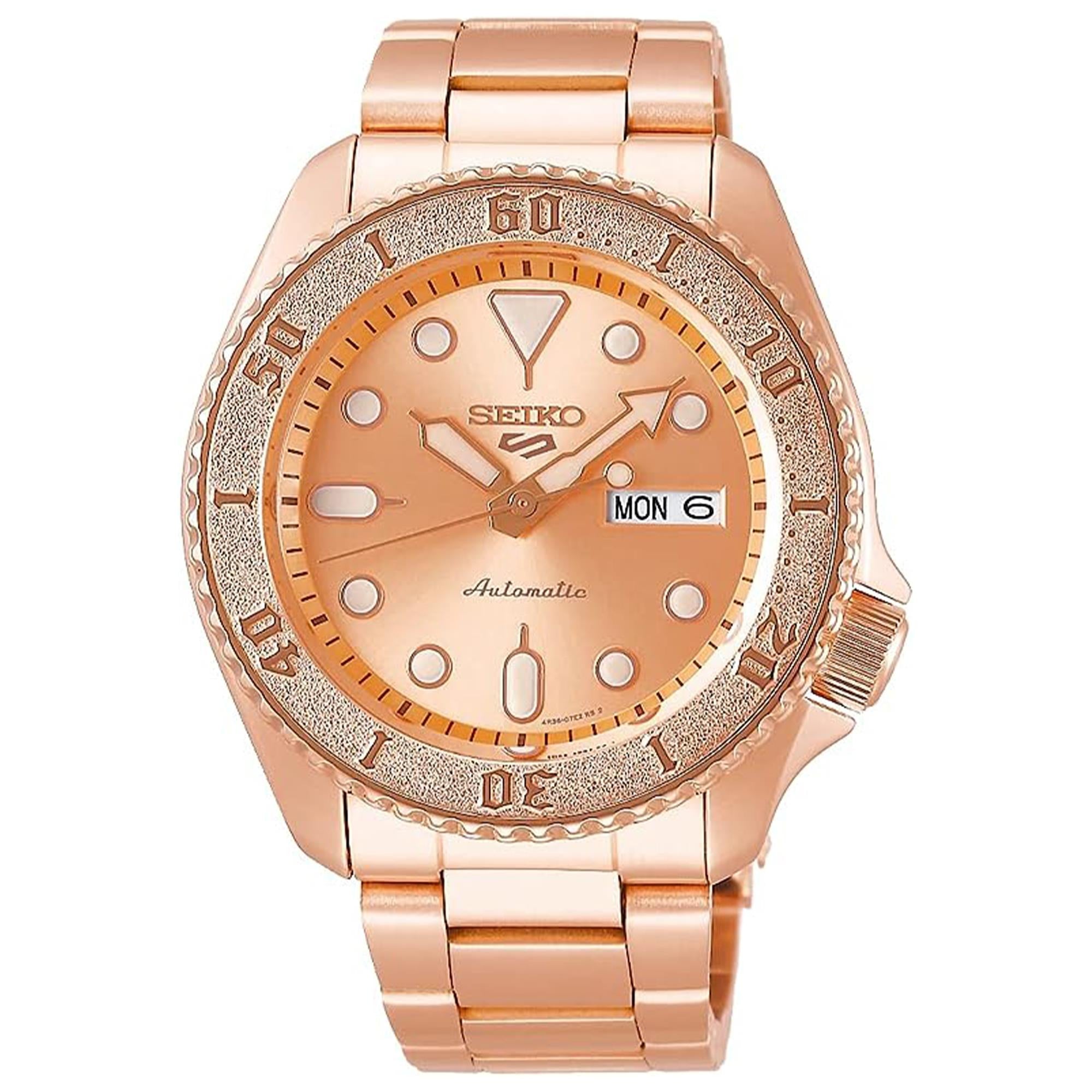 Seiko 5 Sports Automatic Rose Gold Dial Men's Watch SRPE72K1