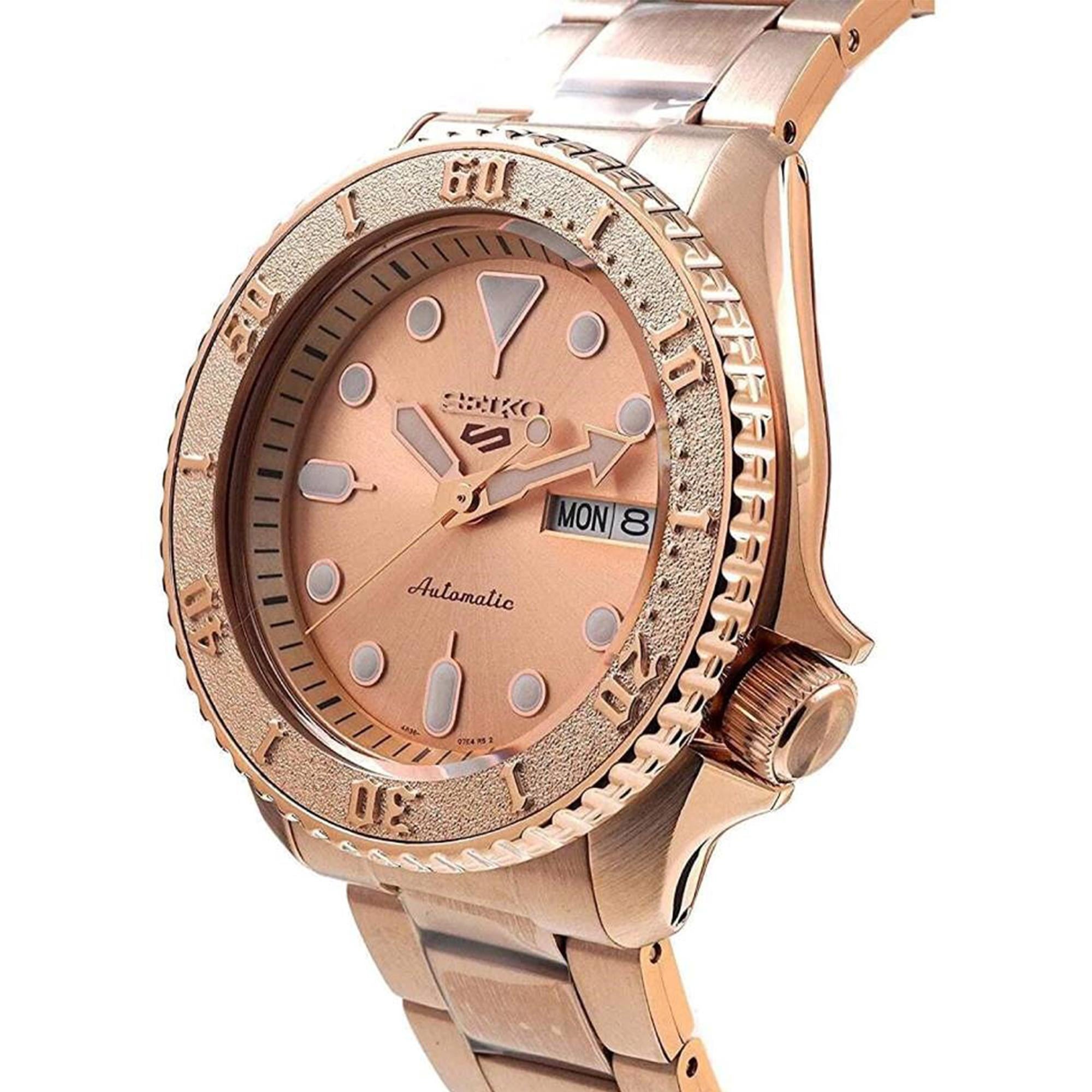 Seiko 5 Sports Automatic Rose Gold Dial Men's Watch SRPE72K1
