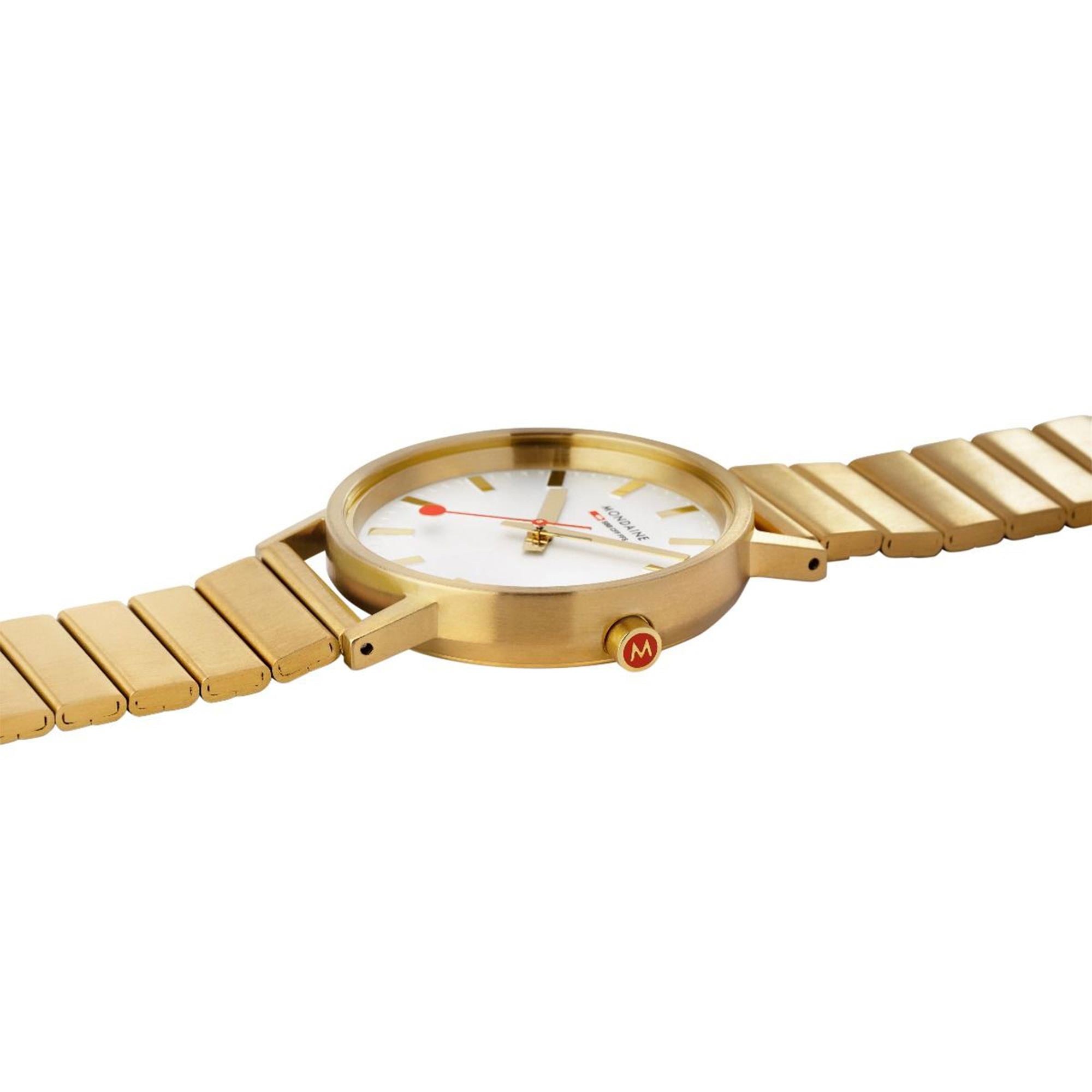 Mondaine Classic Quartz White Dial Stainless Steel Bracelet Ladies Watch A660.30314.16SBM