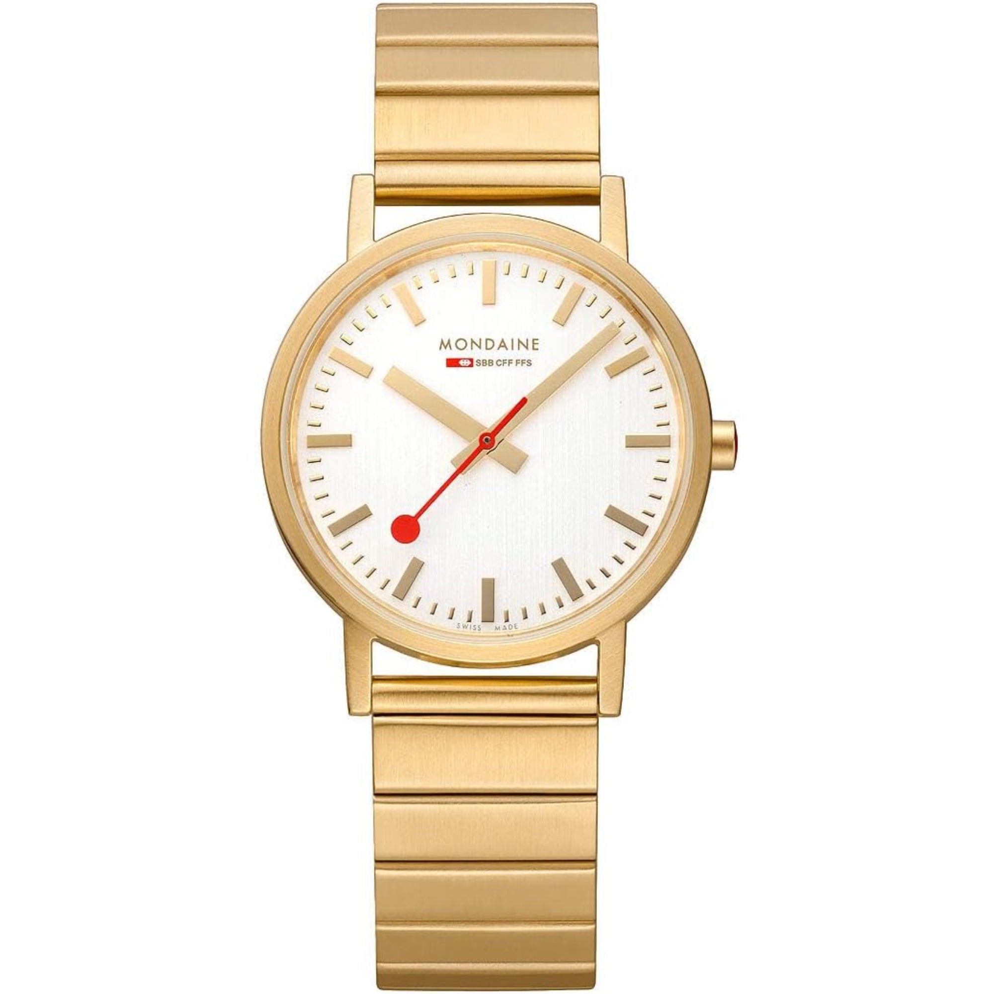 Mondaine Classic Quartz White Dial Stainless Steel Bracelet Ladies Watch A660.30314.16SBM