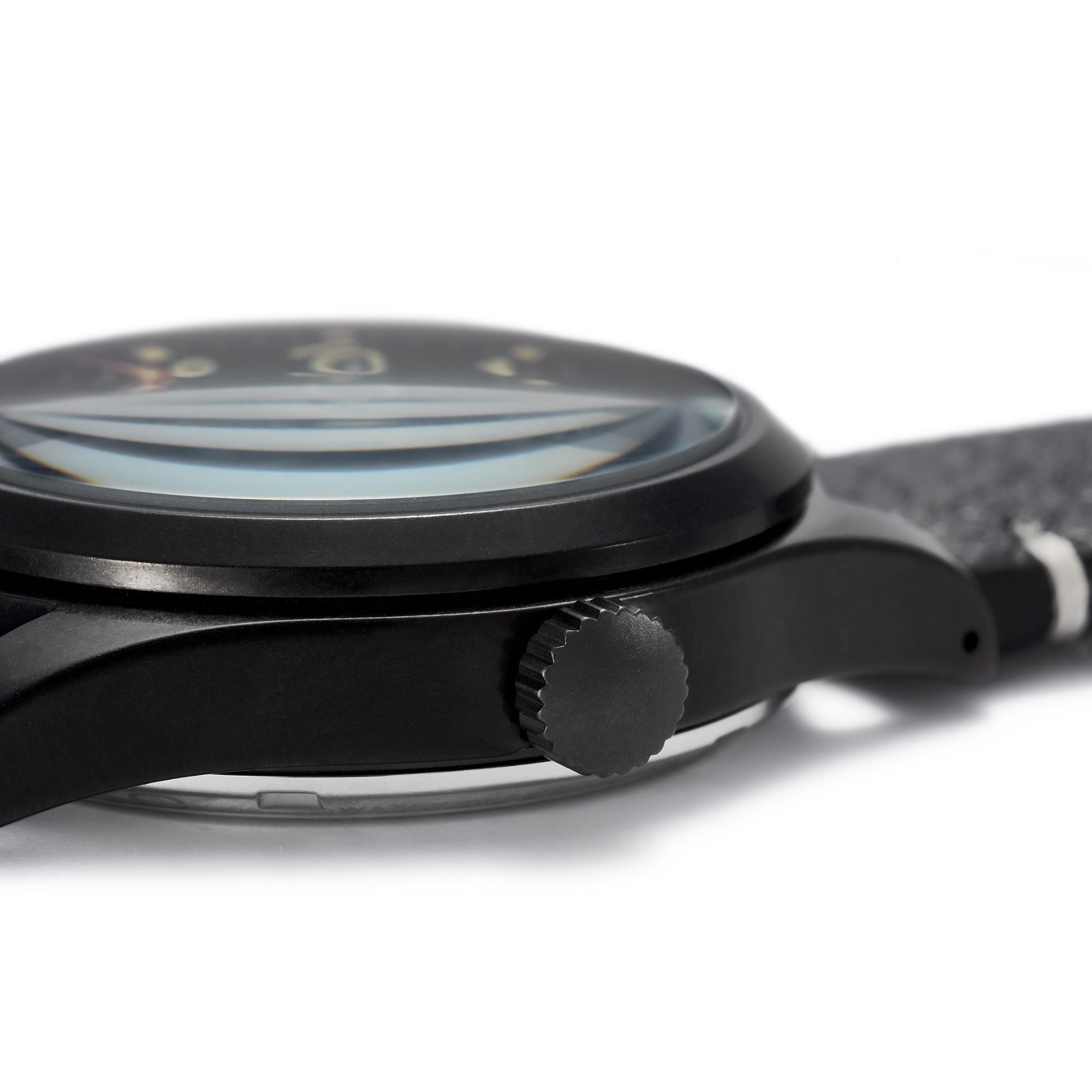 Seiko 5 Sports Field Military Watch Automatic Black Dial Black Leather Strap Men's Watch SRPG41K1