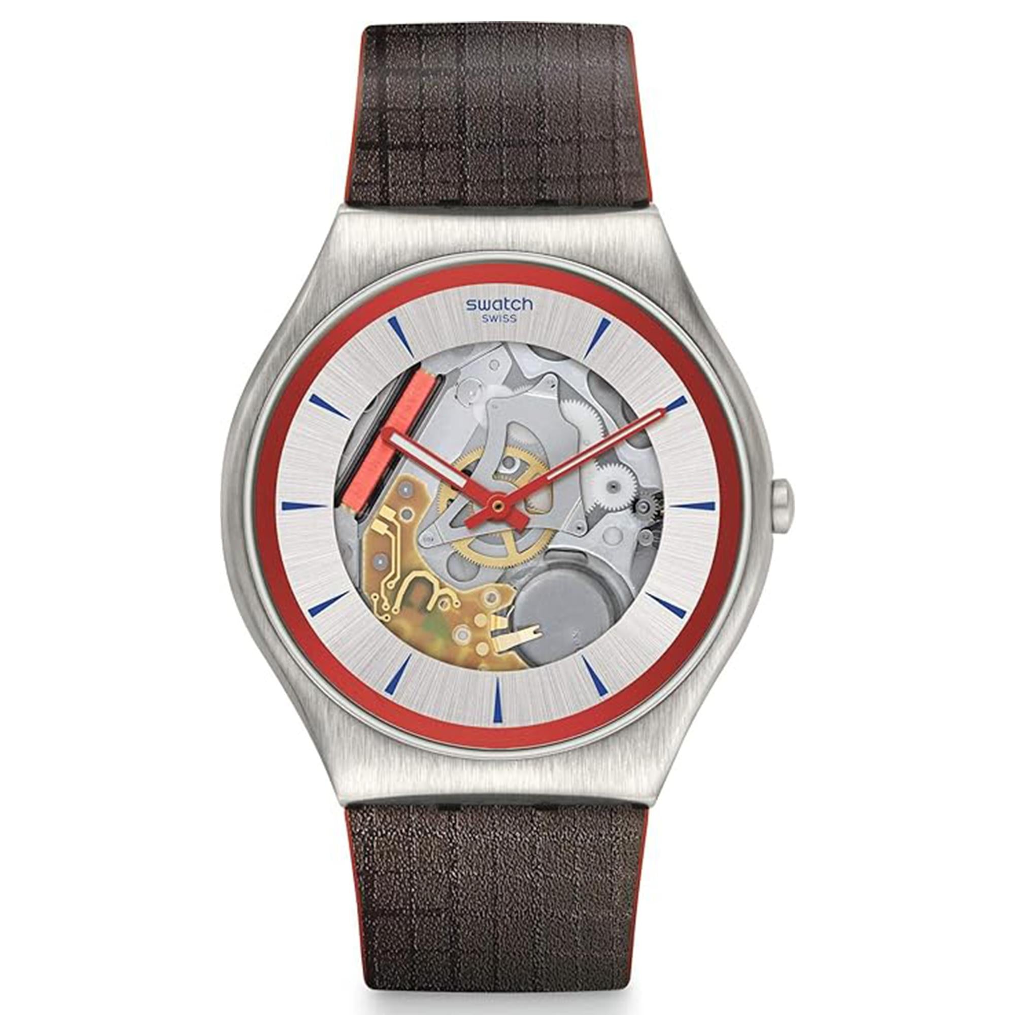 Swatch James Bond Limited Edition Q No Time To Die Silver Dial Watch With Stamp Set SS07Z100
