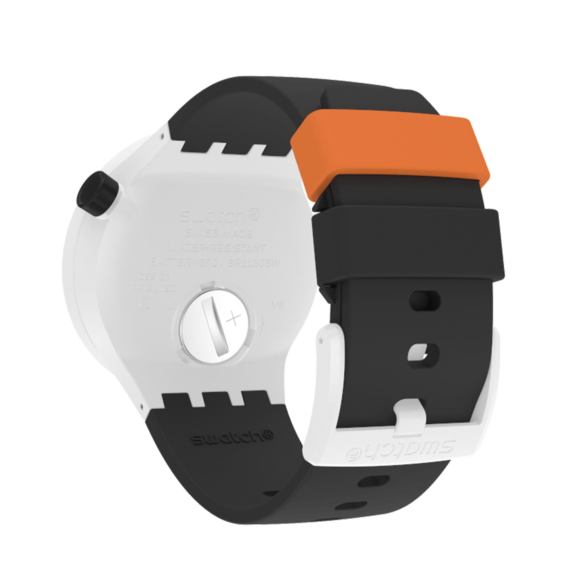 Orack Quartz Movement Orange Dial Silicone Strap Watch SB03M104