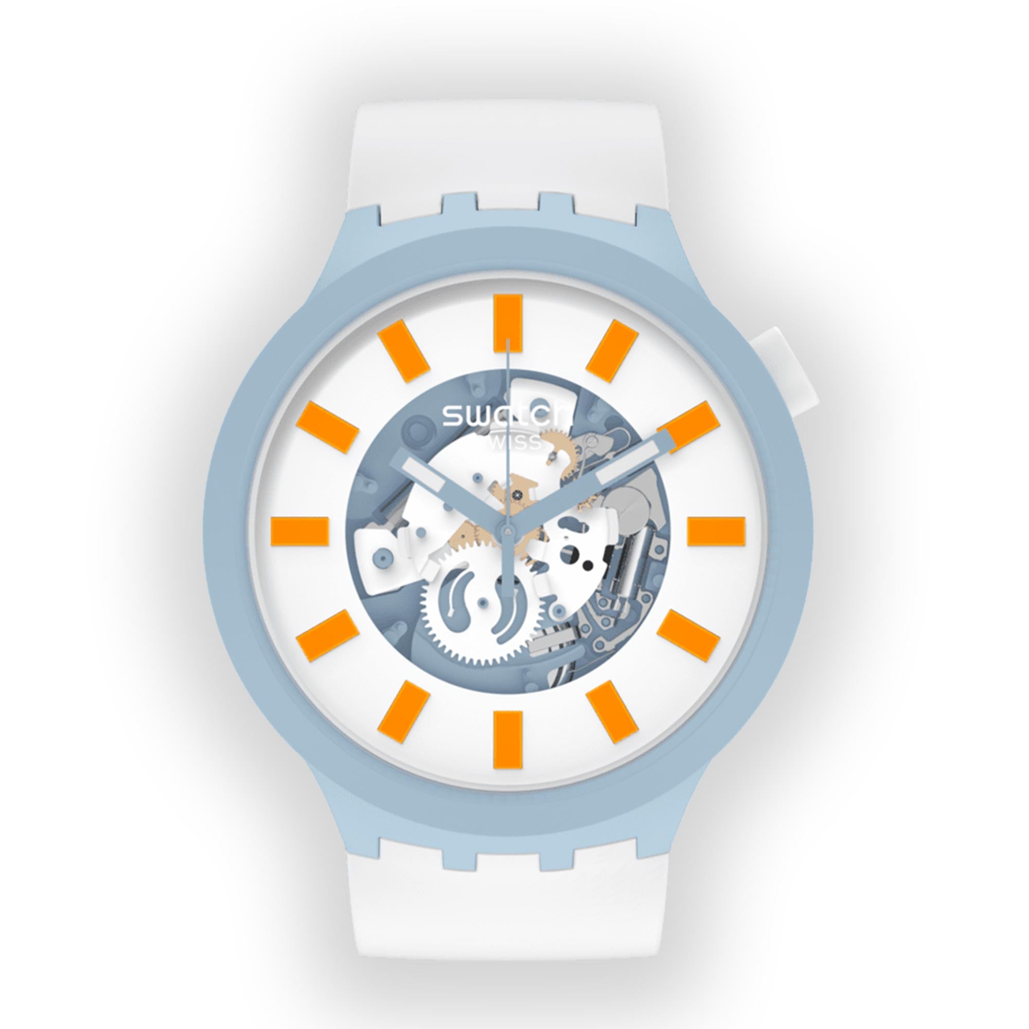 Blite Quartz Movement White Dial Silicone Strap Watch SB03N101