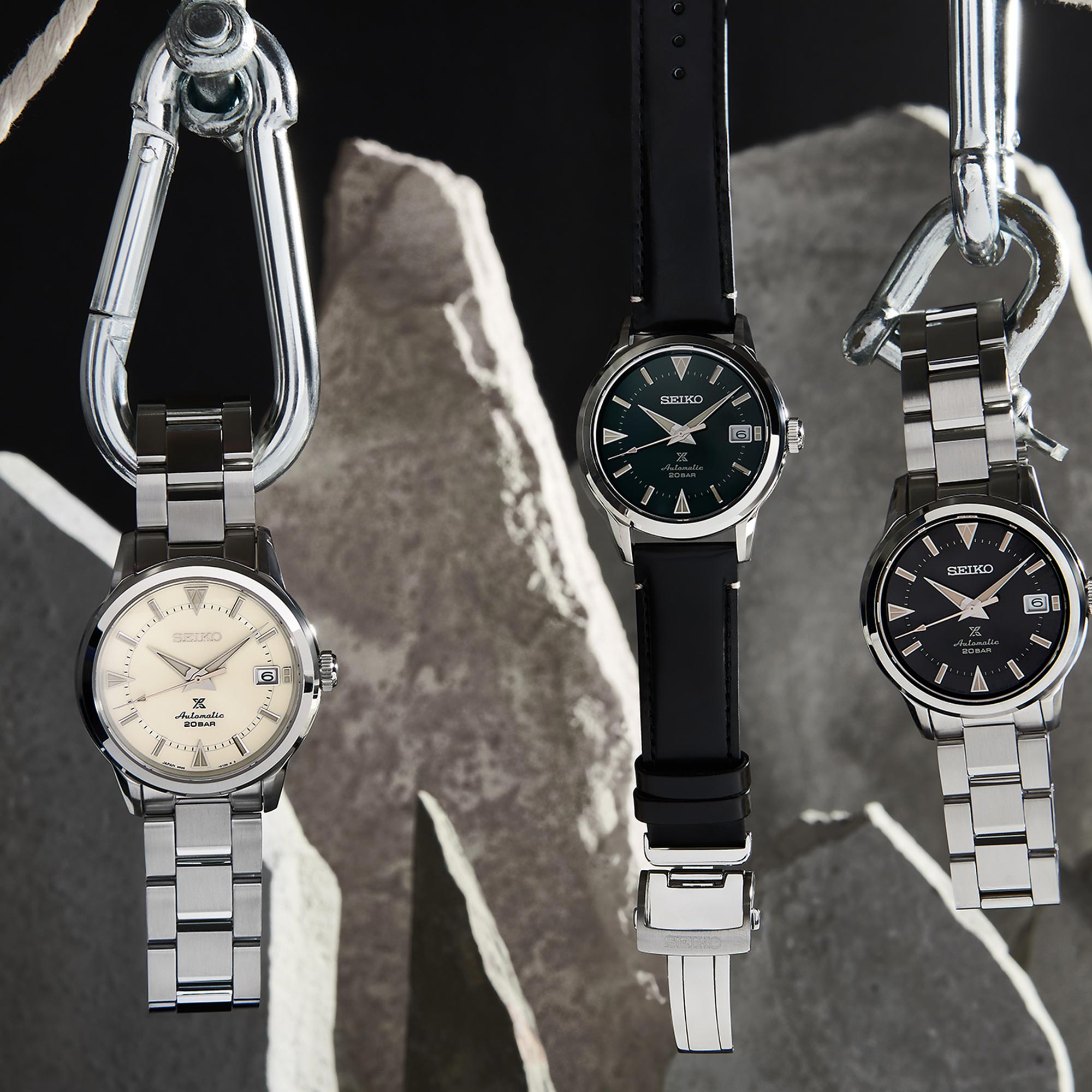 Seiko Prospex 1959 Alpinist Automatic Cream Dial Stainless Steel Bracelet Men's Watch SPB241J1