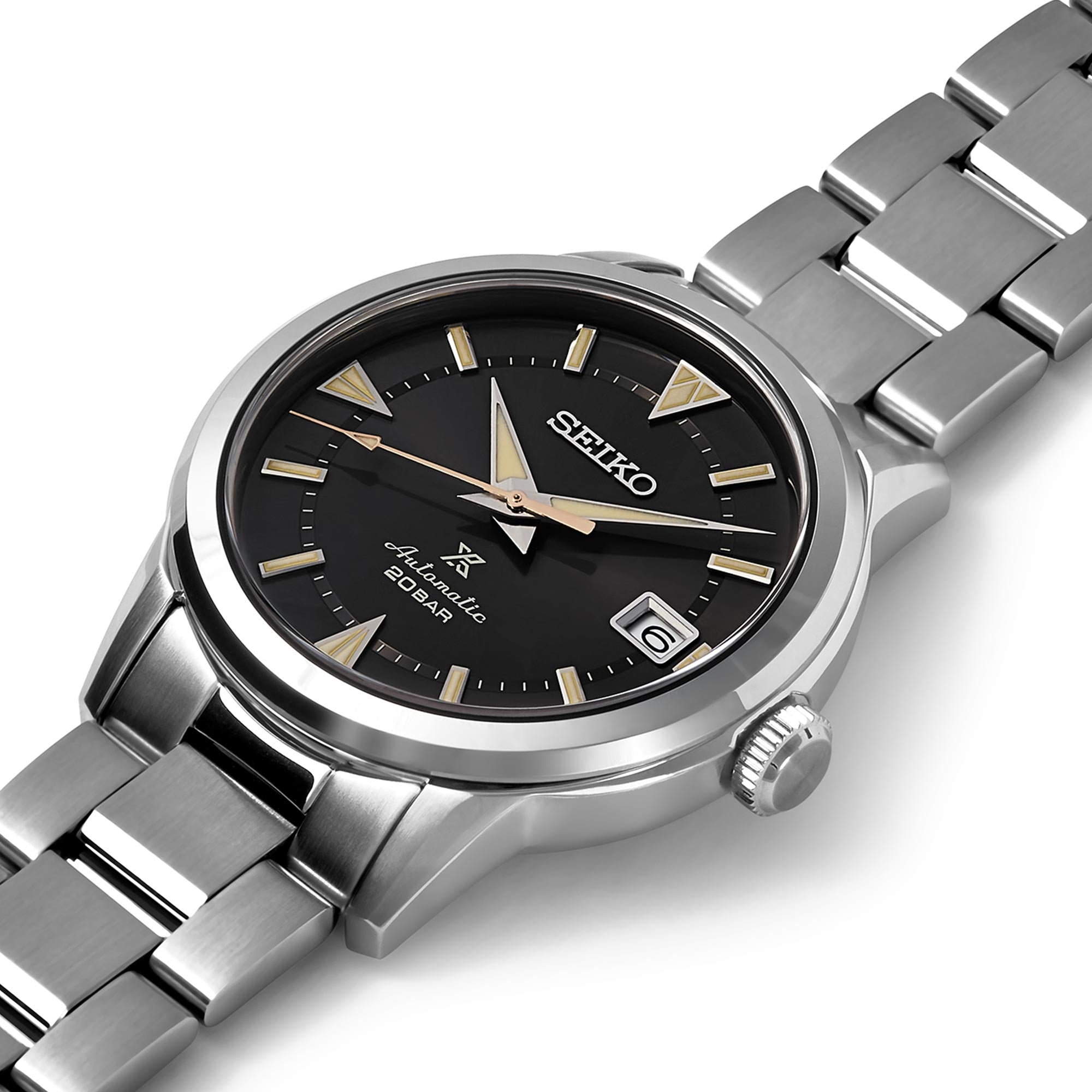 Seiko Prospex 1959 Alpinist Automatic Black Dial Stainless Steel Bracelet Men's Watch SPB243J1