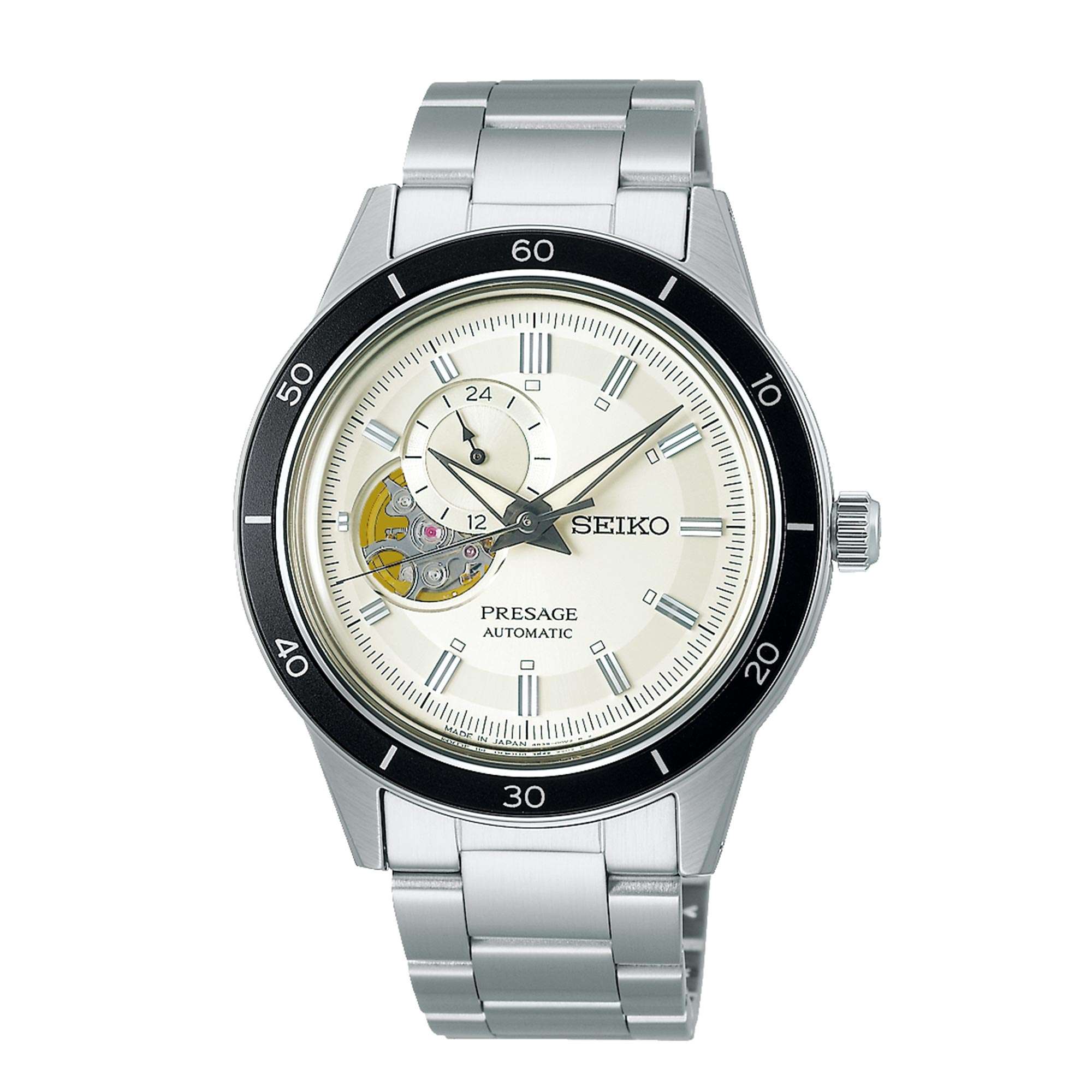 Seiko Presage Style 60's Automatic Silver Dial Stainless Steel Bracelet Men's Watch SSA423J1