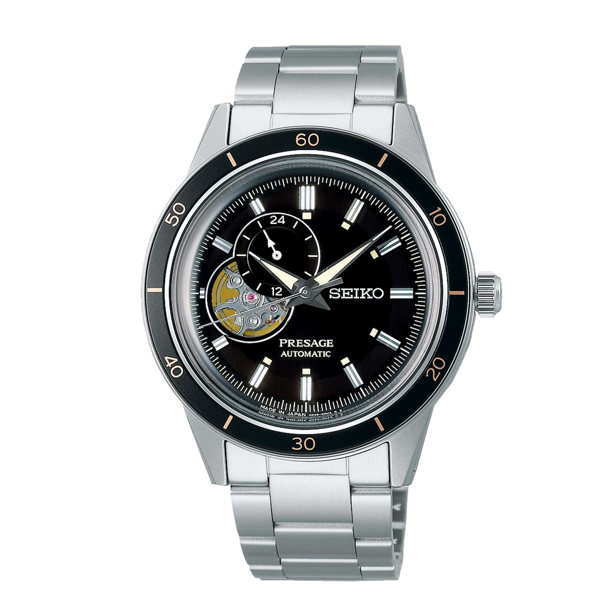 Seiko Presage Style 60'S Automatic Silver Dial Stainless Steel Bracelet Men's Watch SSA425J1