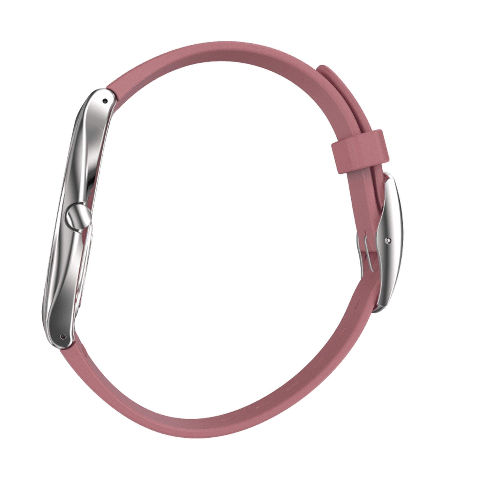 Swatch Skin Irony Rose Moire Quartz Pink Dial Pink Silicone Strap Ladies Watch SYXS135