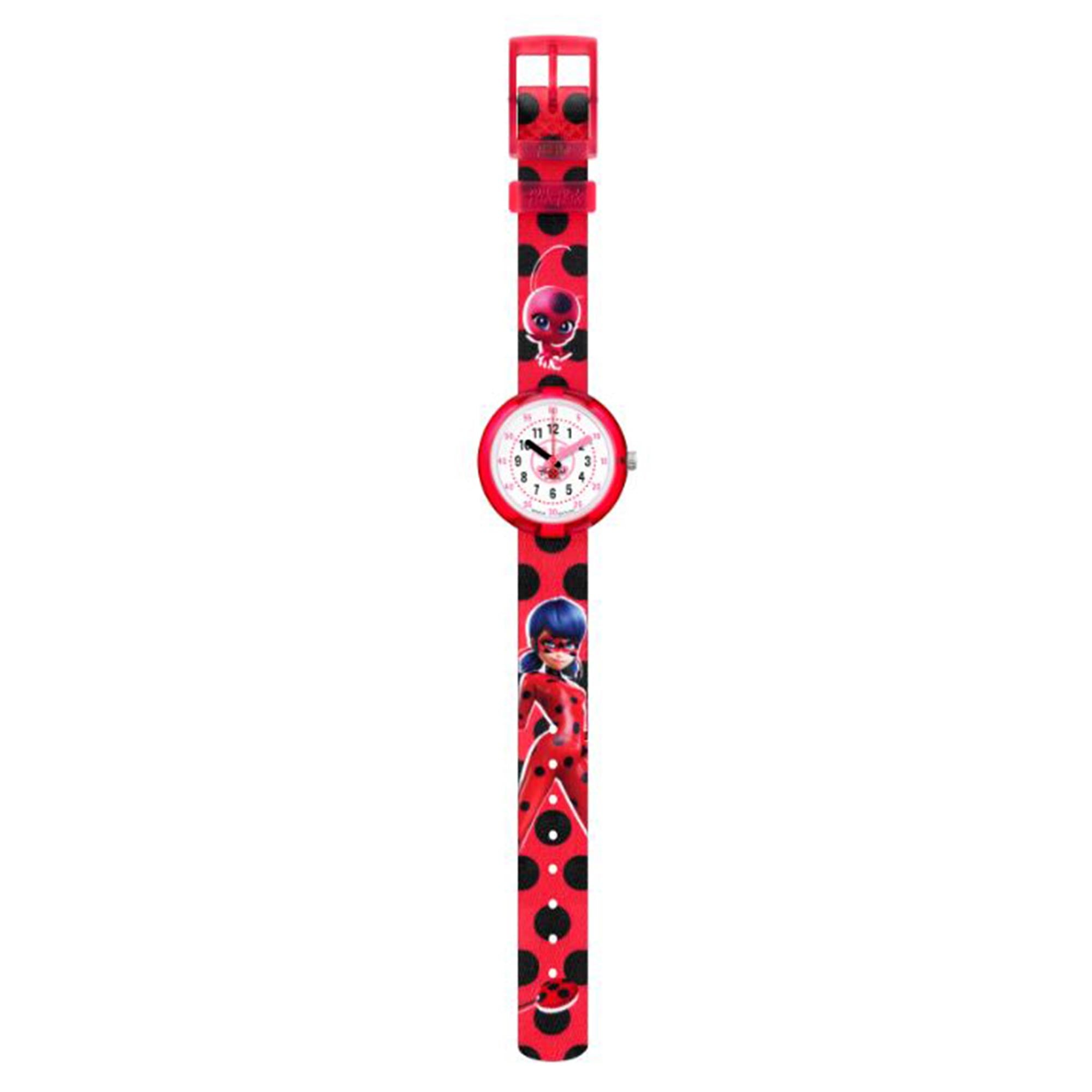 Flik-Flak Ladybug Quartz White Dial Red Plastic Strap Children's Watch FPNP106