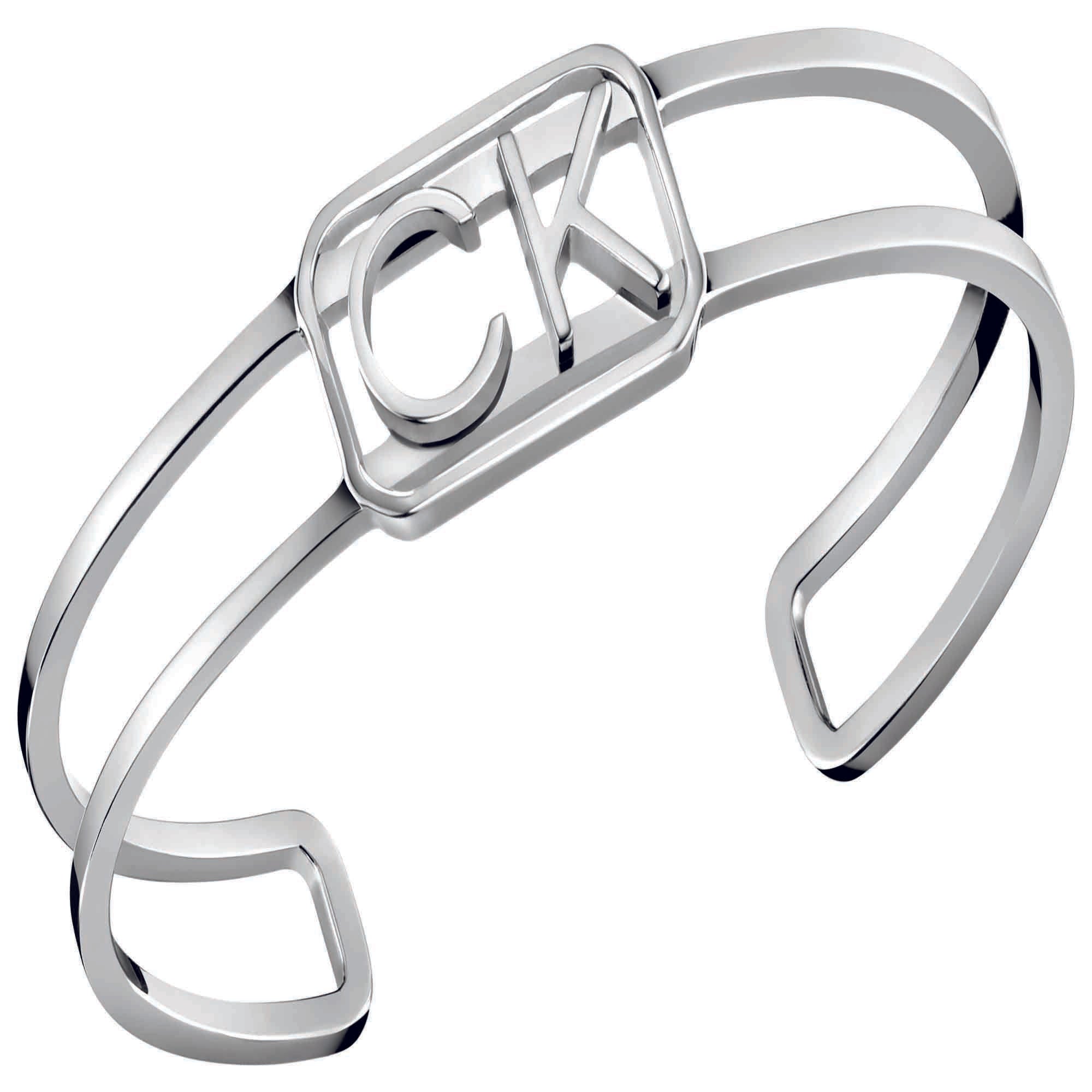 Calvin Klein Dashing Stainless Steel Open Bangle Ladies Jewelry KJDSMF00010M