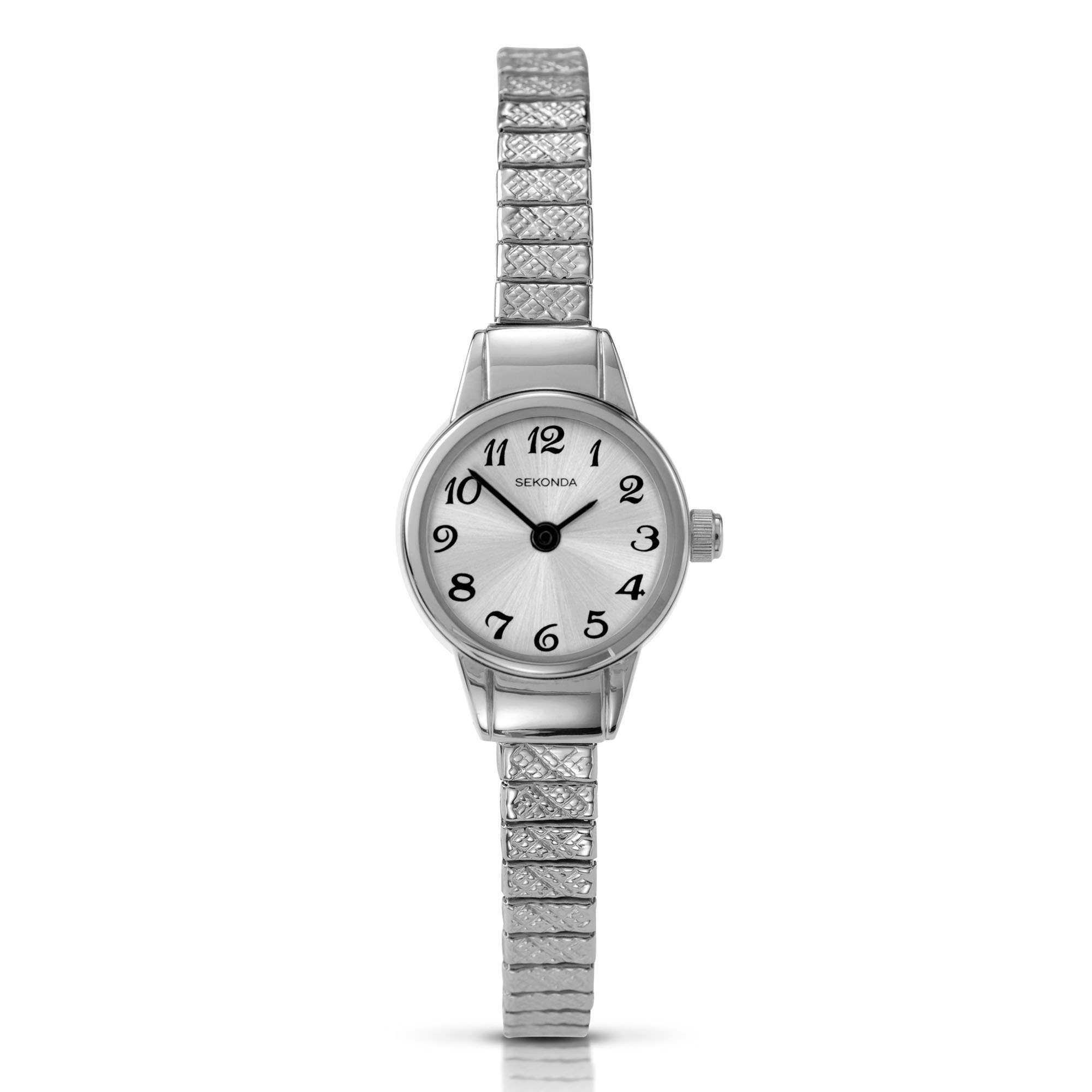 Sekonda Classic Quartz Silver Dial Expander Stainless Steel Bracelet Ladies Watch 4472