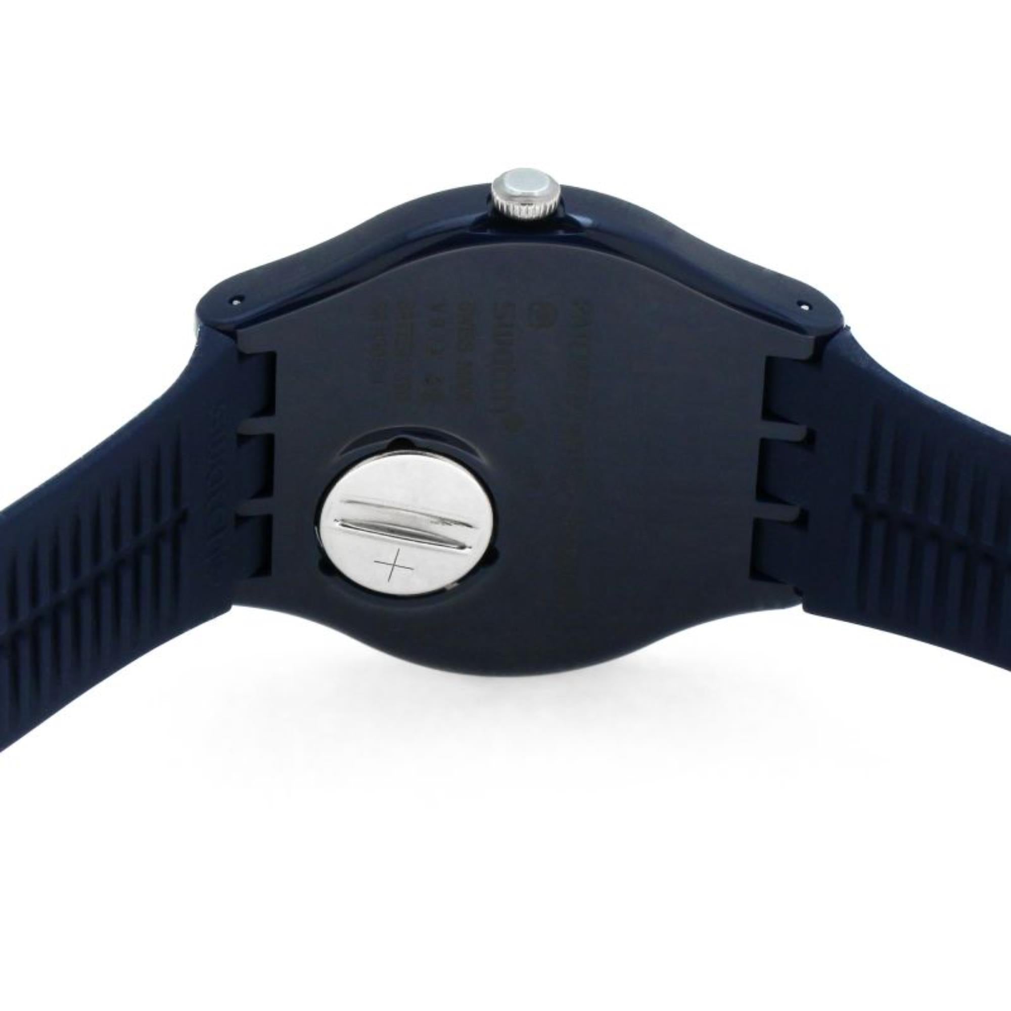 Swatch James Bond Moonraker 1979 Limited Special Edition Blue Dial Silicone Space Strap Unisex Watch SUOZ305