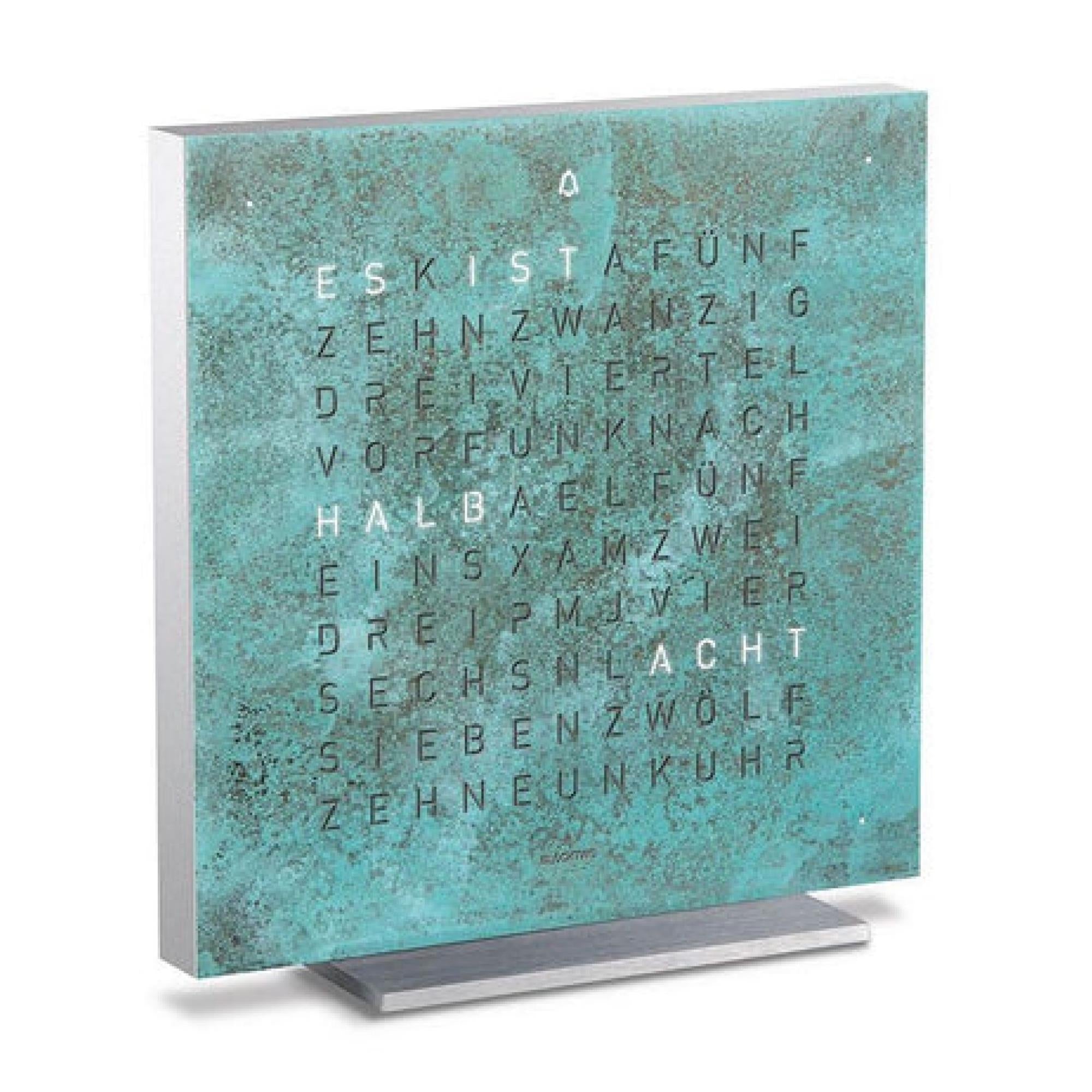 QLOCKTWO Touch Table Clock Creator's Edition Vintage Copper T4SENVICO