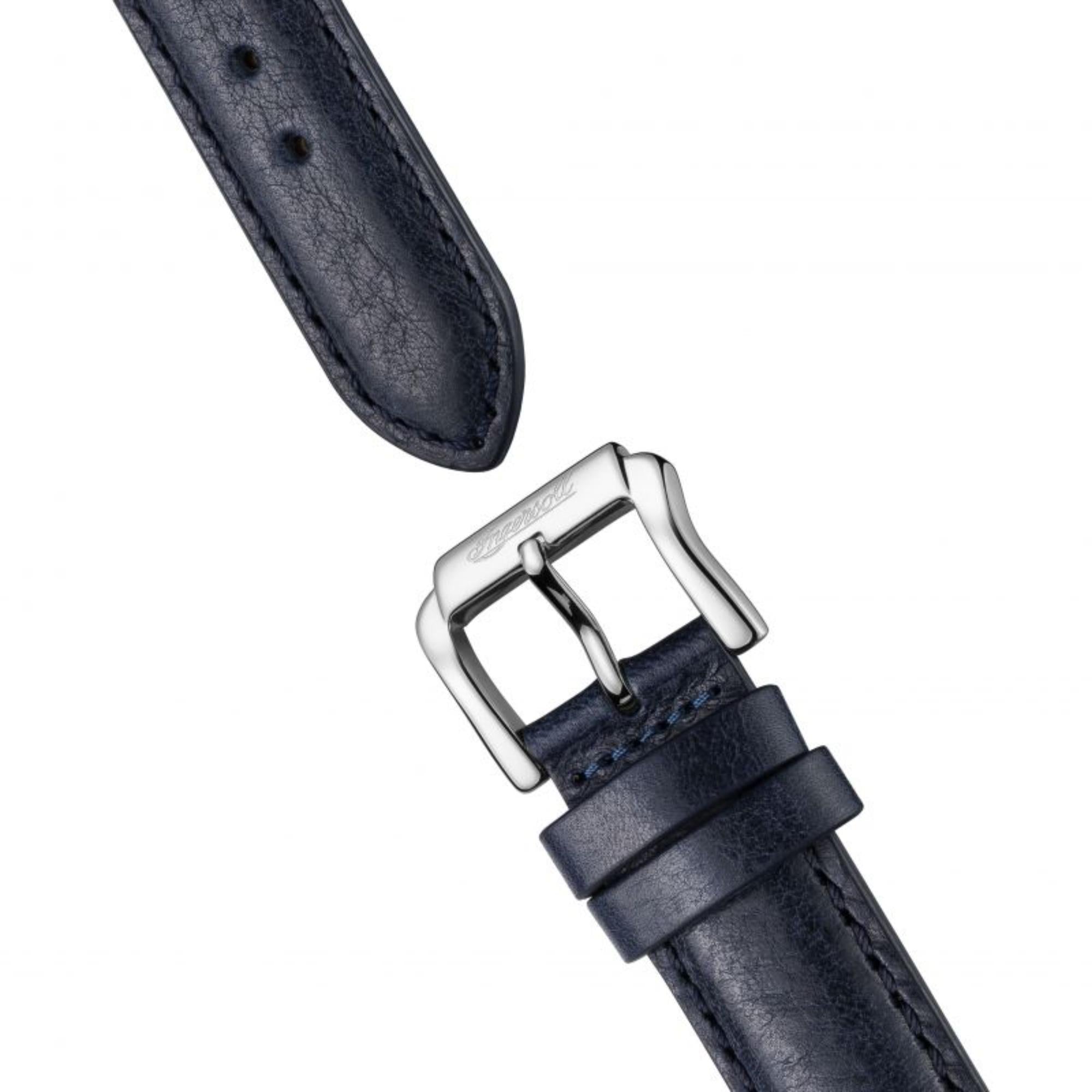 Ingersoll The Jazz Automatic Movement Skeleton Dial Blue Leather Strap Men's Watch I07702