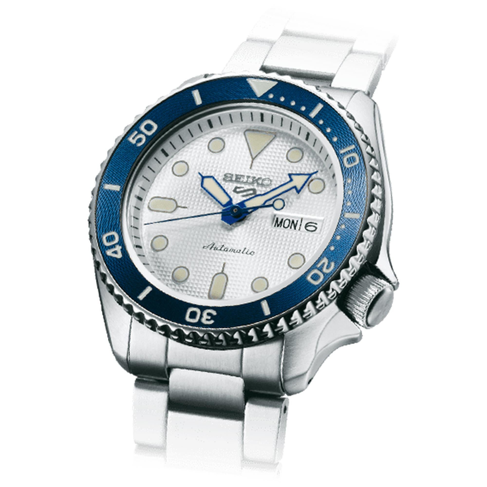 Seiko 5 Sports 140th Anniversary Limited Edition Automatic White Dial Stainless Steel Bracelet Men's Watch SRPG47K1