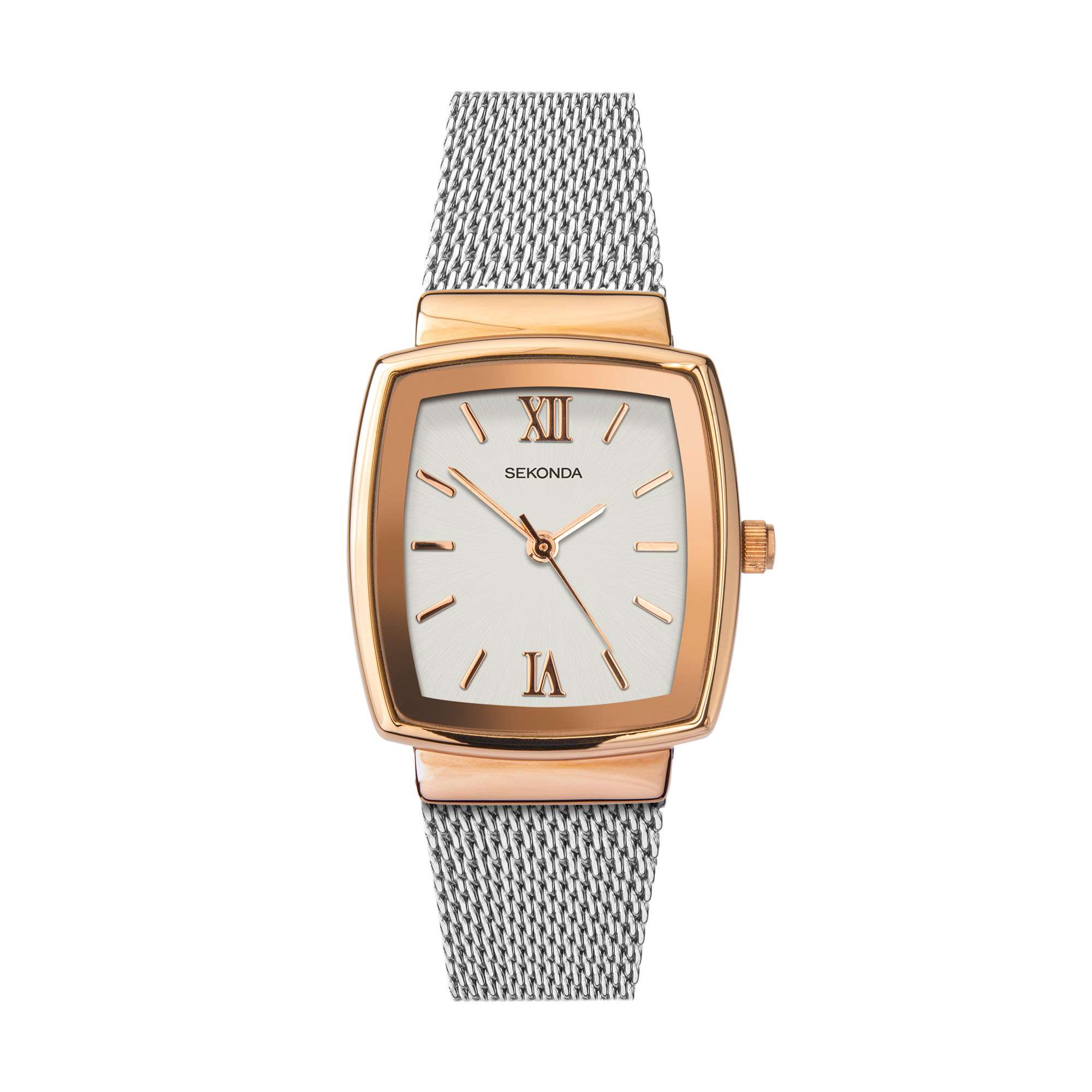 Sekonda Quartz White Dial Milanese Bracelet Ladies Watch 40074