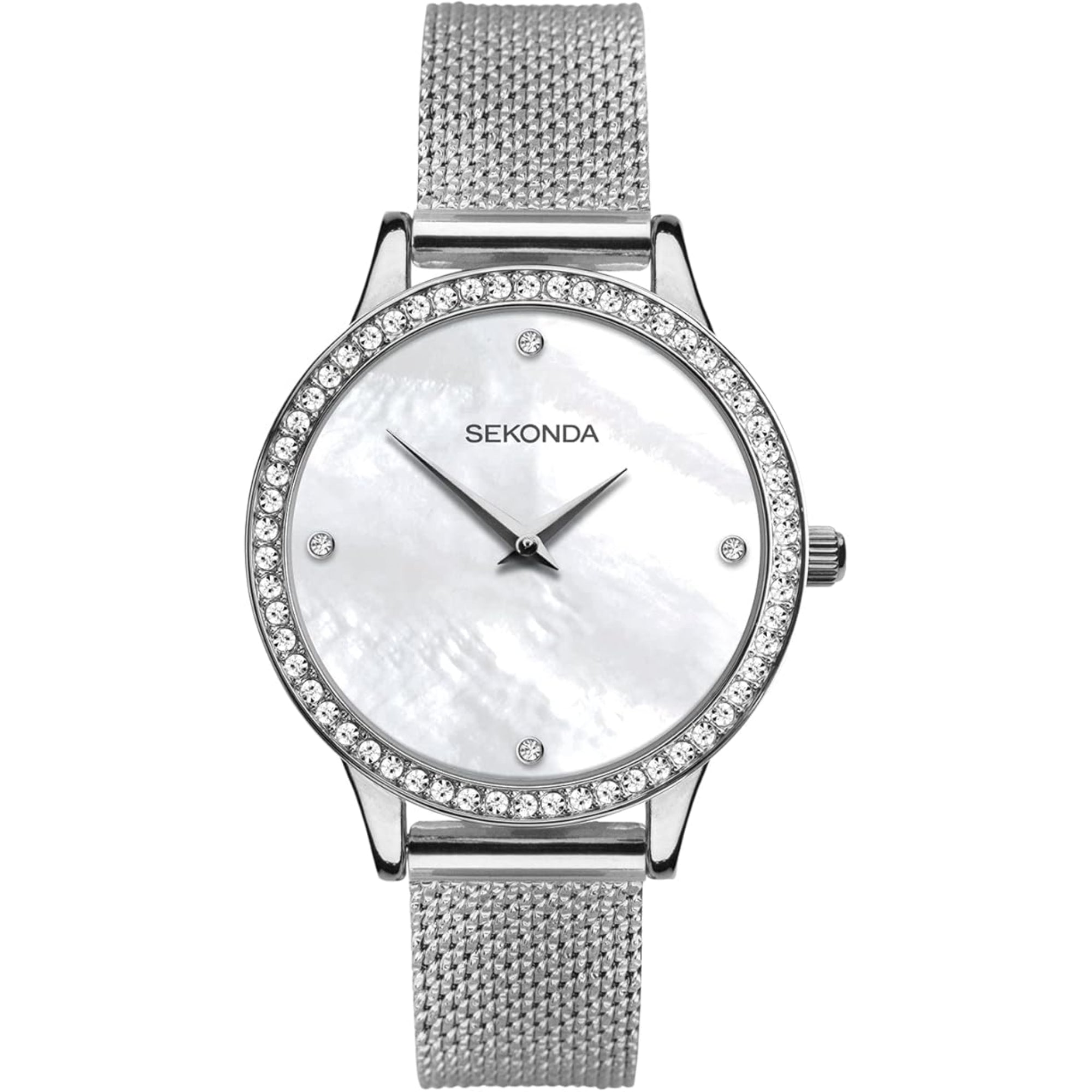 Sekonda Fashion Quartz White Dial Milanese Bracelet Watch 40035
