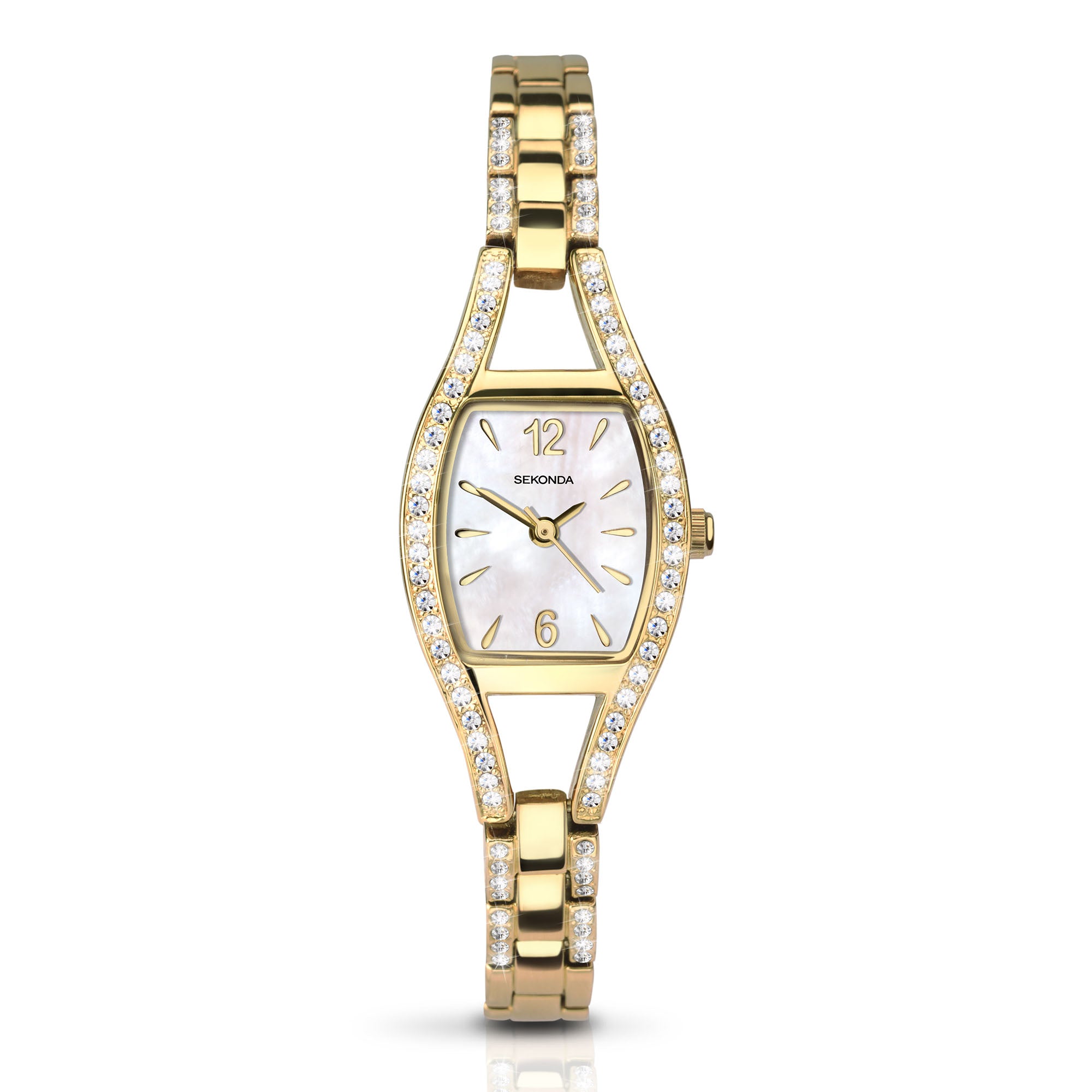 Sekonda Quartz Mother of Pearl Dial Gold PVD Stainless Steel Bracelet Ladies Watch - 2392