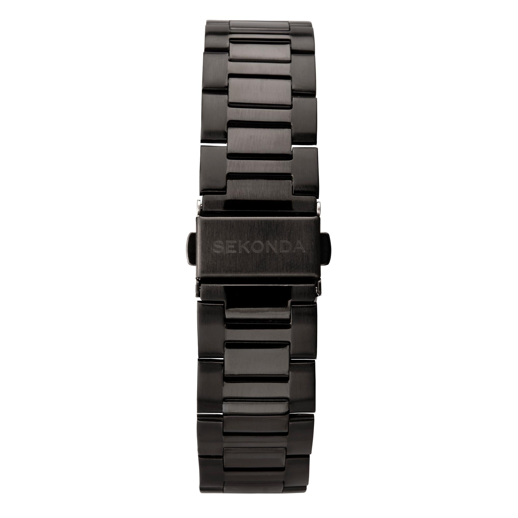 Sekonda Sports Dive Style Green Dial Black Steel Bracelet Men's Watch 1983
