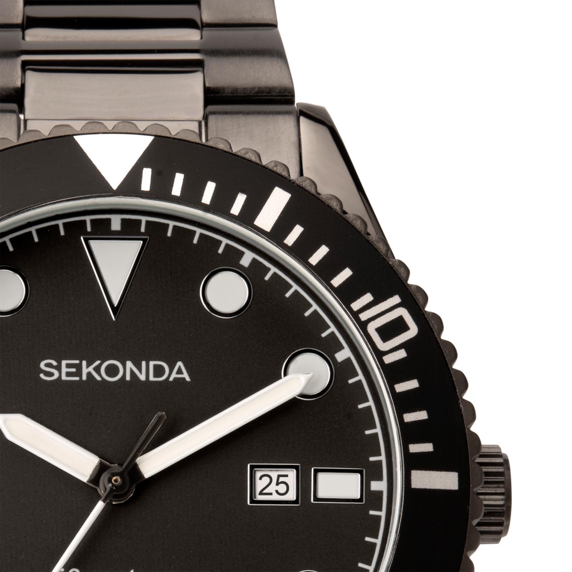 Sekonda Sports Quartz Grey Dial Grey Stainless Steel Bracelet Men's Watch 1984