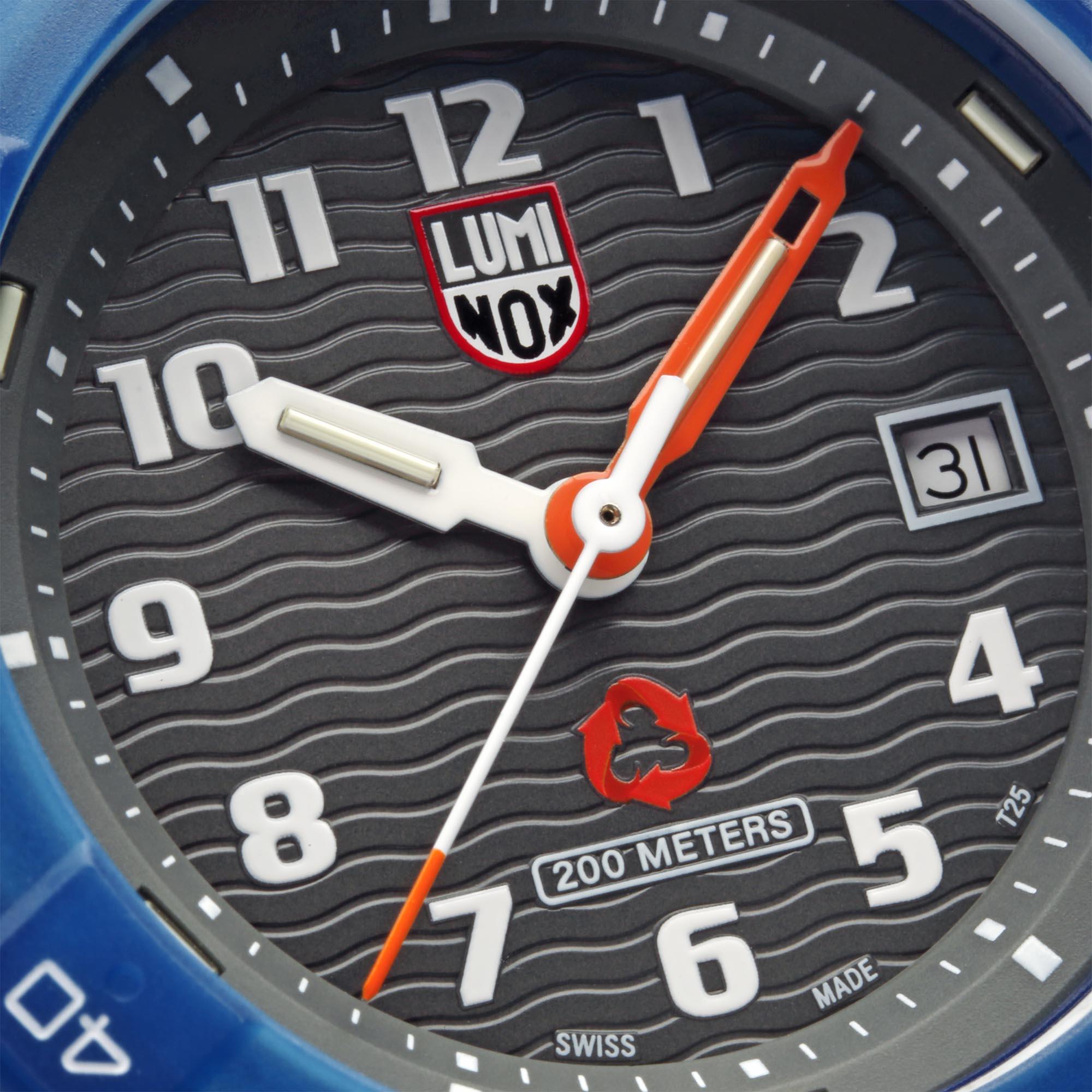 Luminox #Tide Recycled Ocean Material Quartz Black Dial Grey Nylon Strap Men's Watch XS.8902.ECO