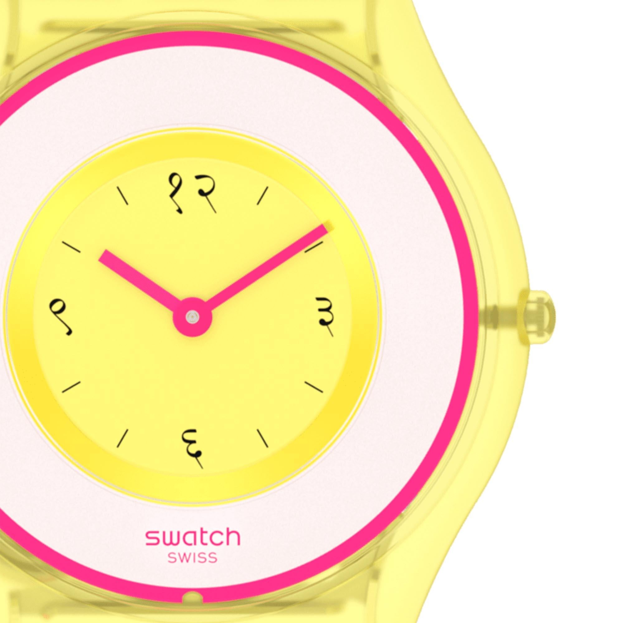 Swatch Supriya Lele India Rose 01 Quartz Multi Tonal Dial Pink Silicone Strap Ladies Watch SS08Z101
